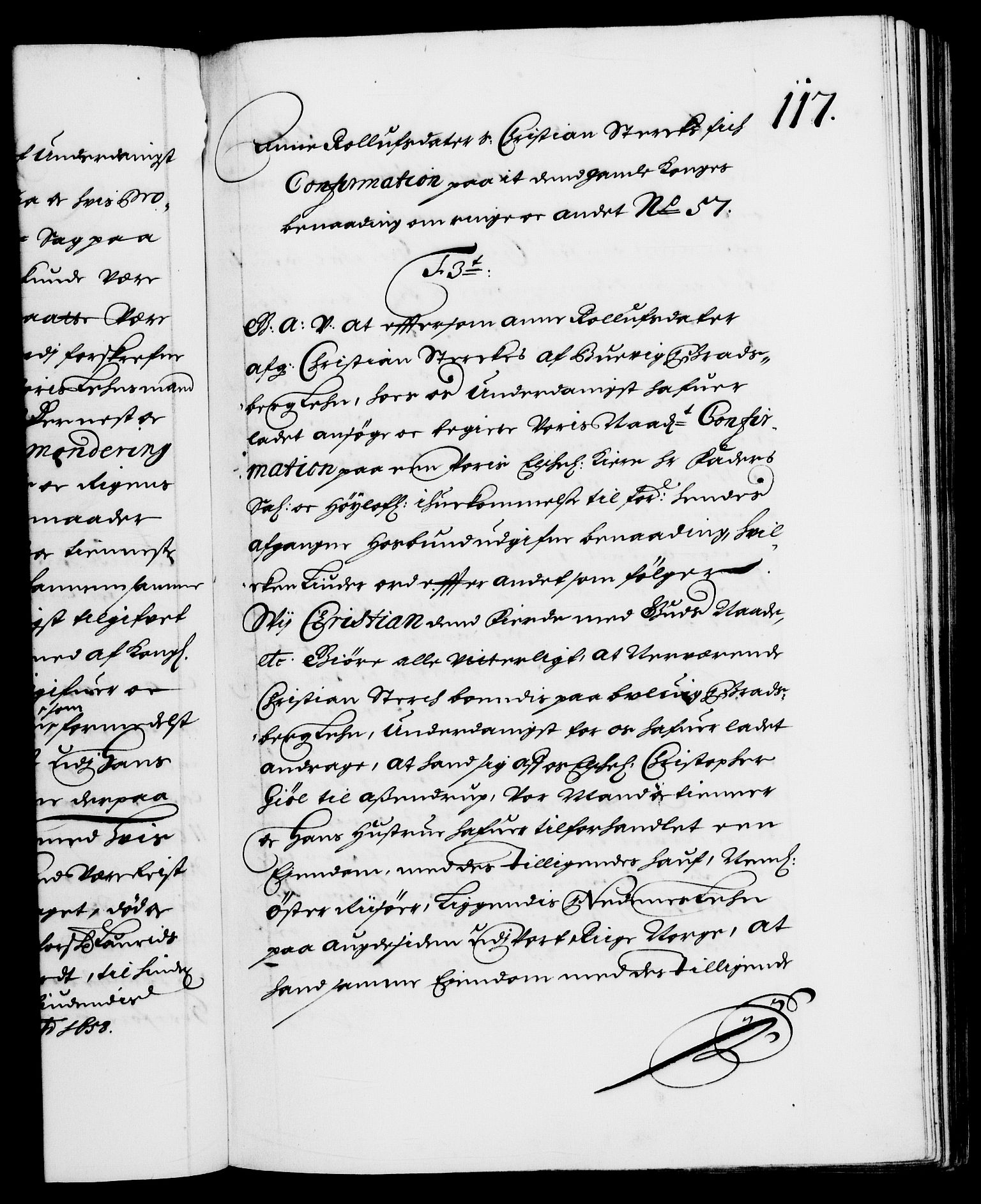 Danske Kanselli 1572-1799, RA/EA-3023/F/Fc/Fca/Fcaa/L0009: Norske registre (mikrofilm), 1657-1660, p. 117a
