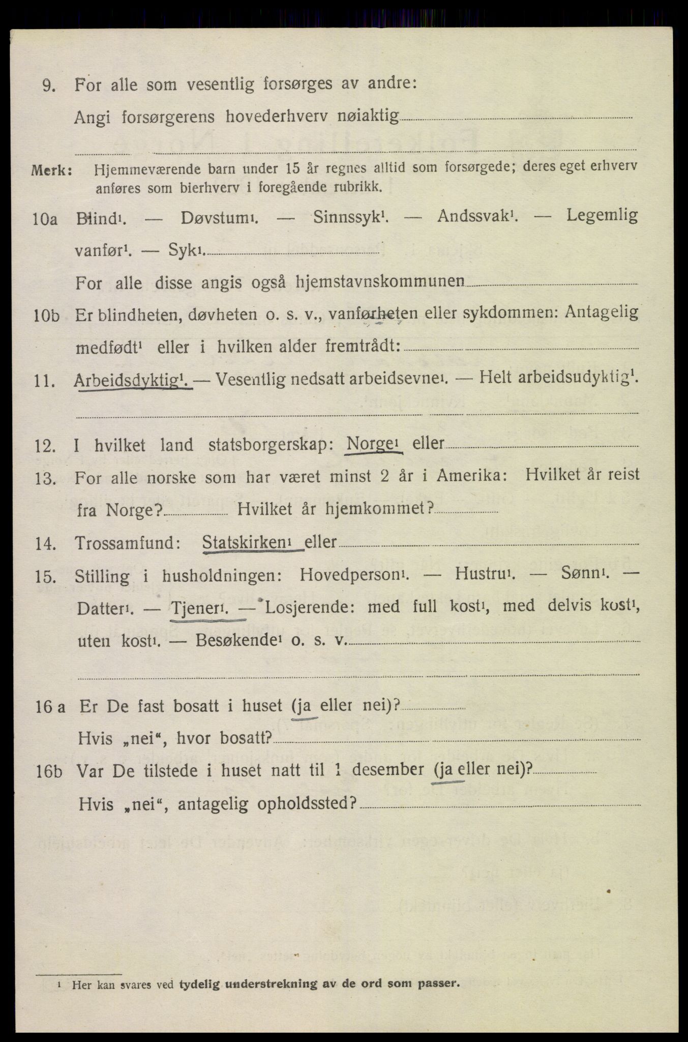 SAK, 1920 census for Fjære, 1920, p. 12018