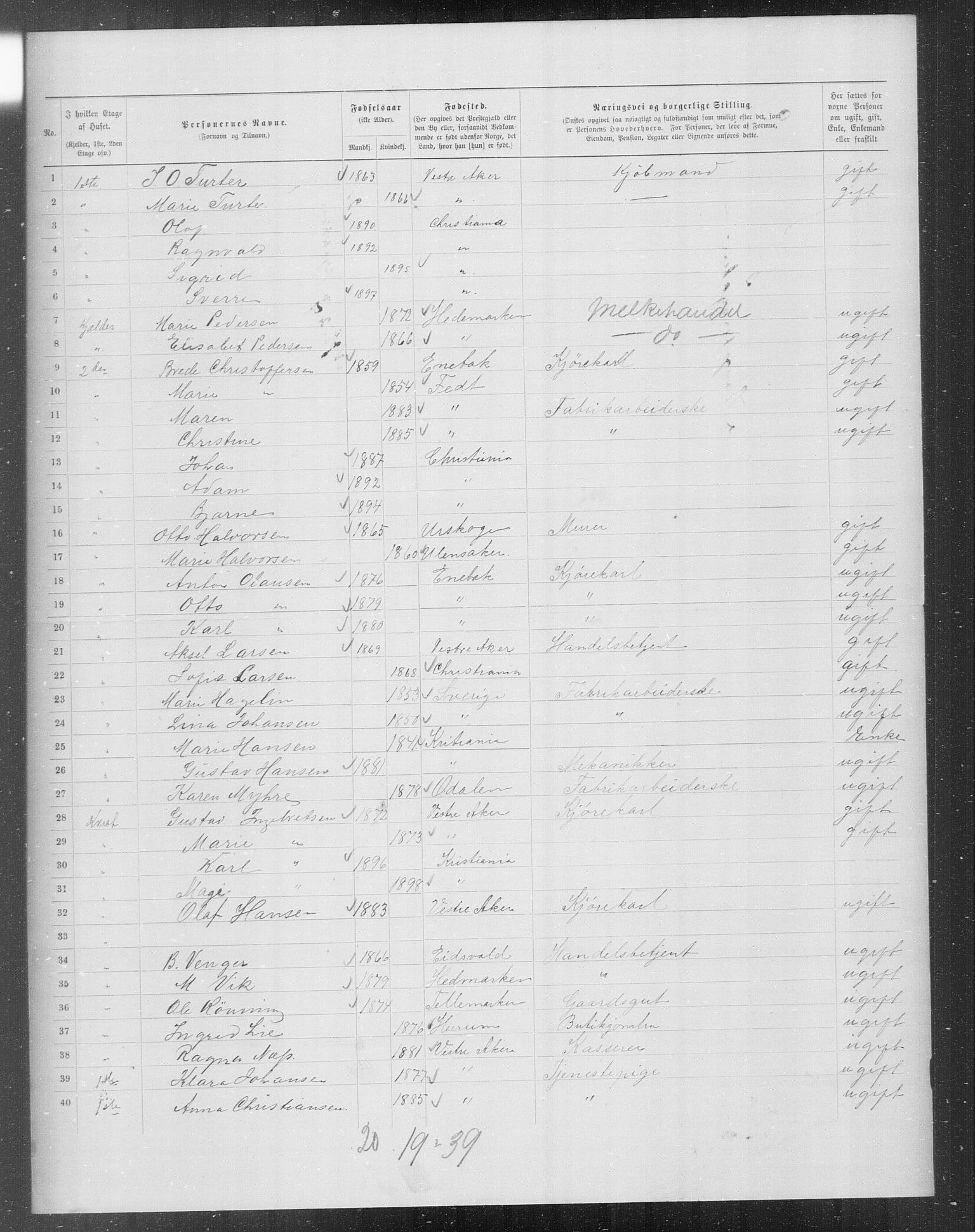 OBA, Municipal Census 1899 for Kristiania, 1899, p. 6924