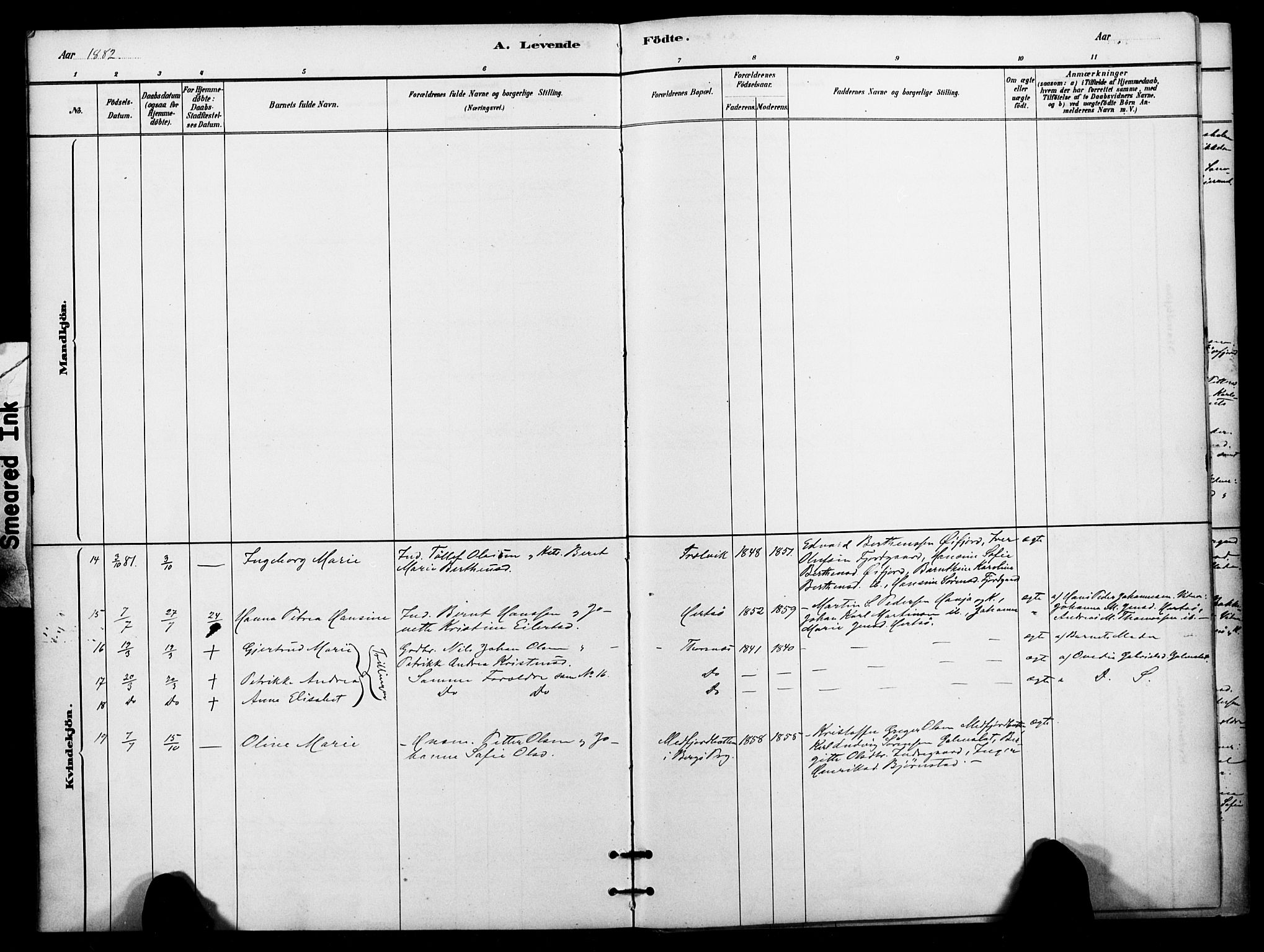 Lenvik sokneprestembete, SATØ/S-1310/H/Ha/Haa/L0012kirke: Parish register (official) no. 12, 1880-1895