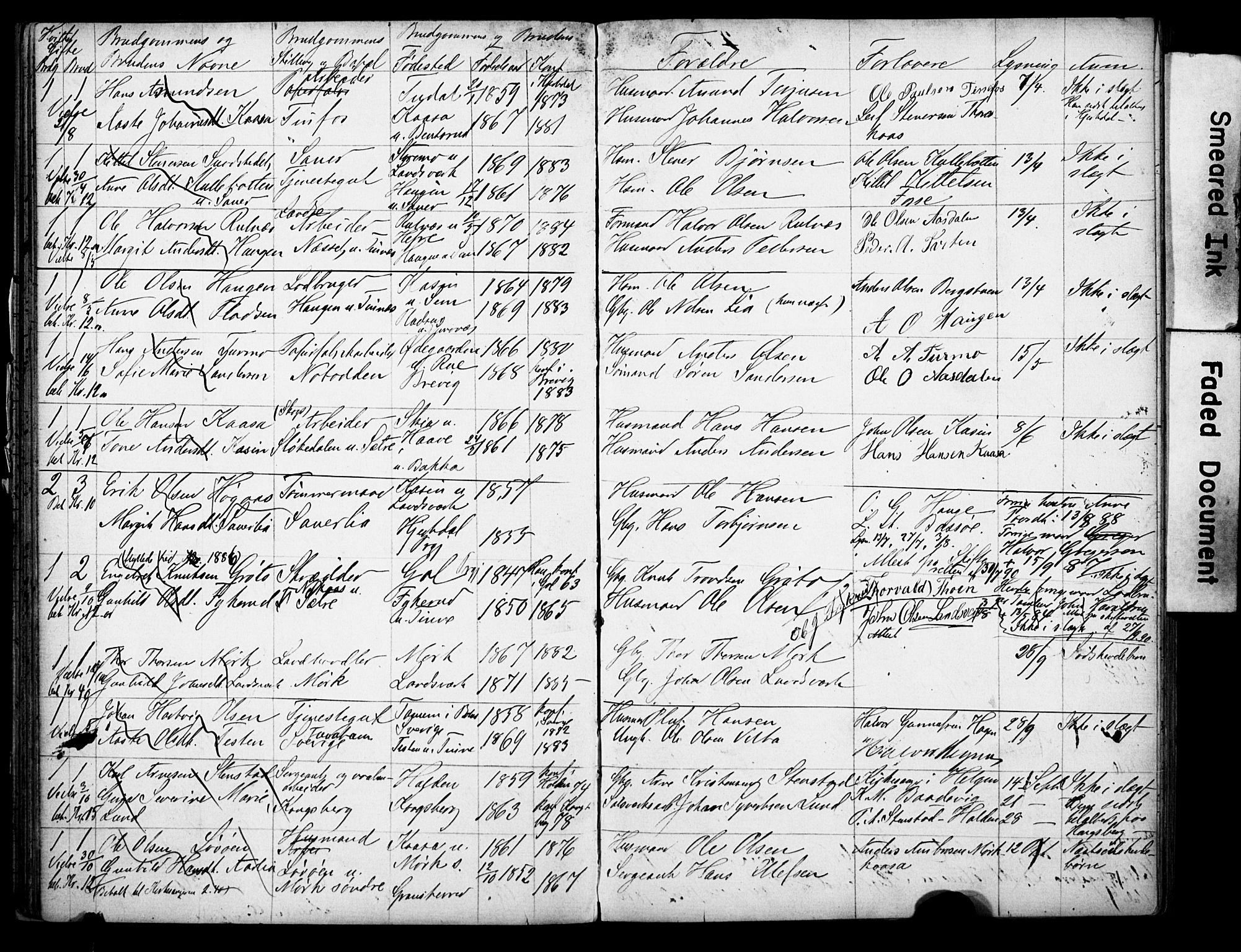 Heddal kirkebøker, AV/SAKO-A-268/H/Ha/L0001: Banns register no. 1, 1865-1918