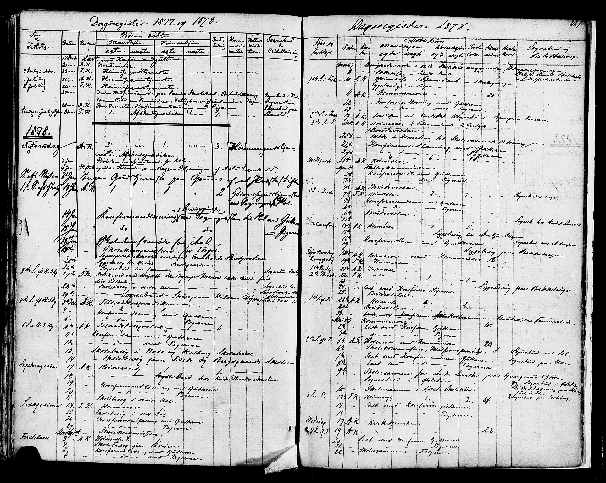 Ål kirkebøker, AV/SAKO-A-249/F/Fa/L0007: Parish register (official) no. I 7, 1865-1881, p. 327