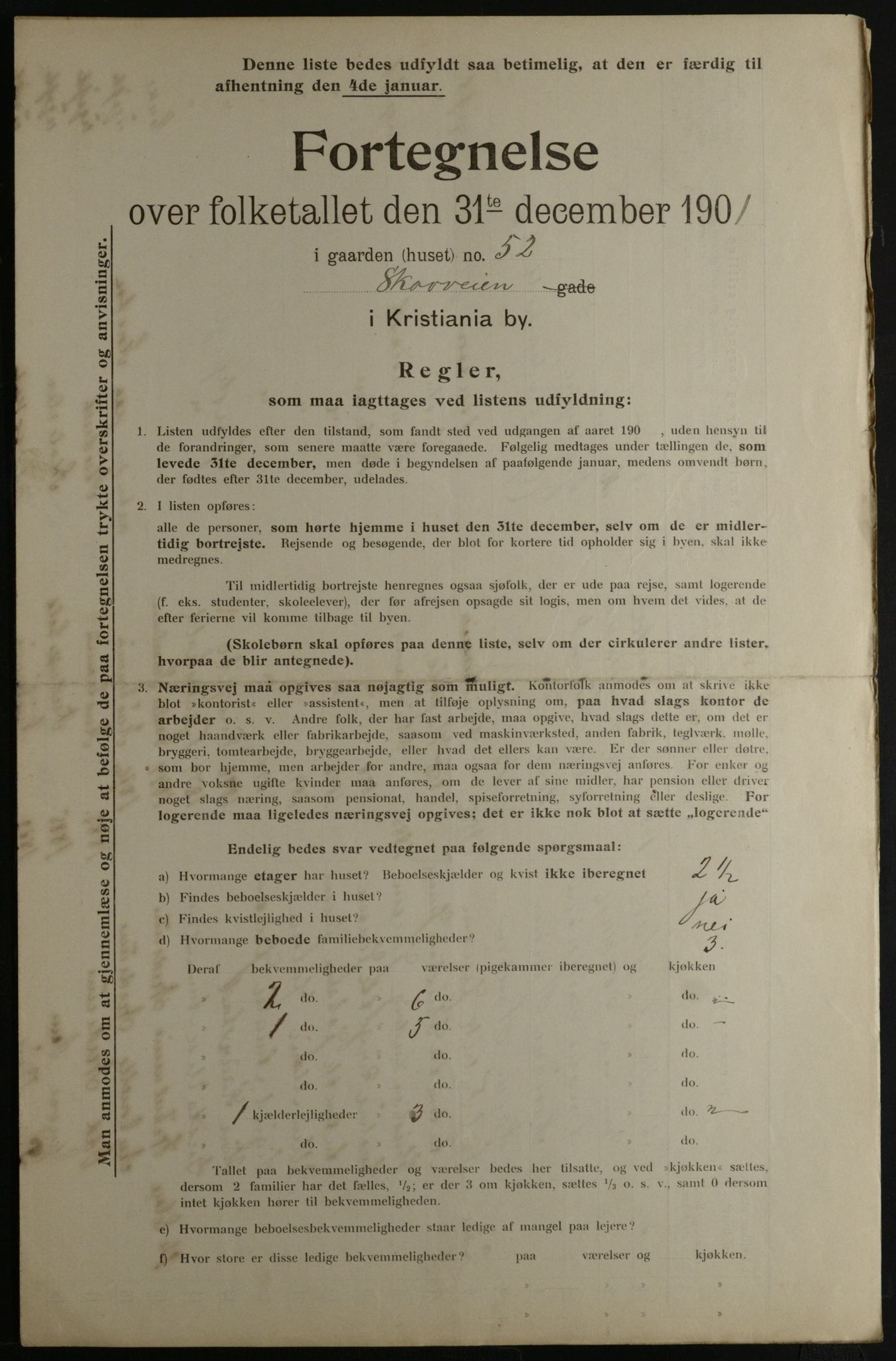 OBA, Municipal Census 1901 for Kristiania, 1901, p. 14922