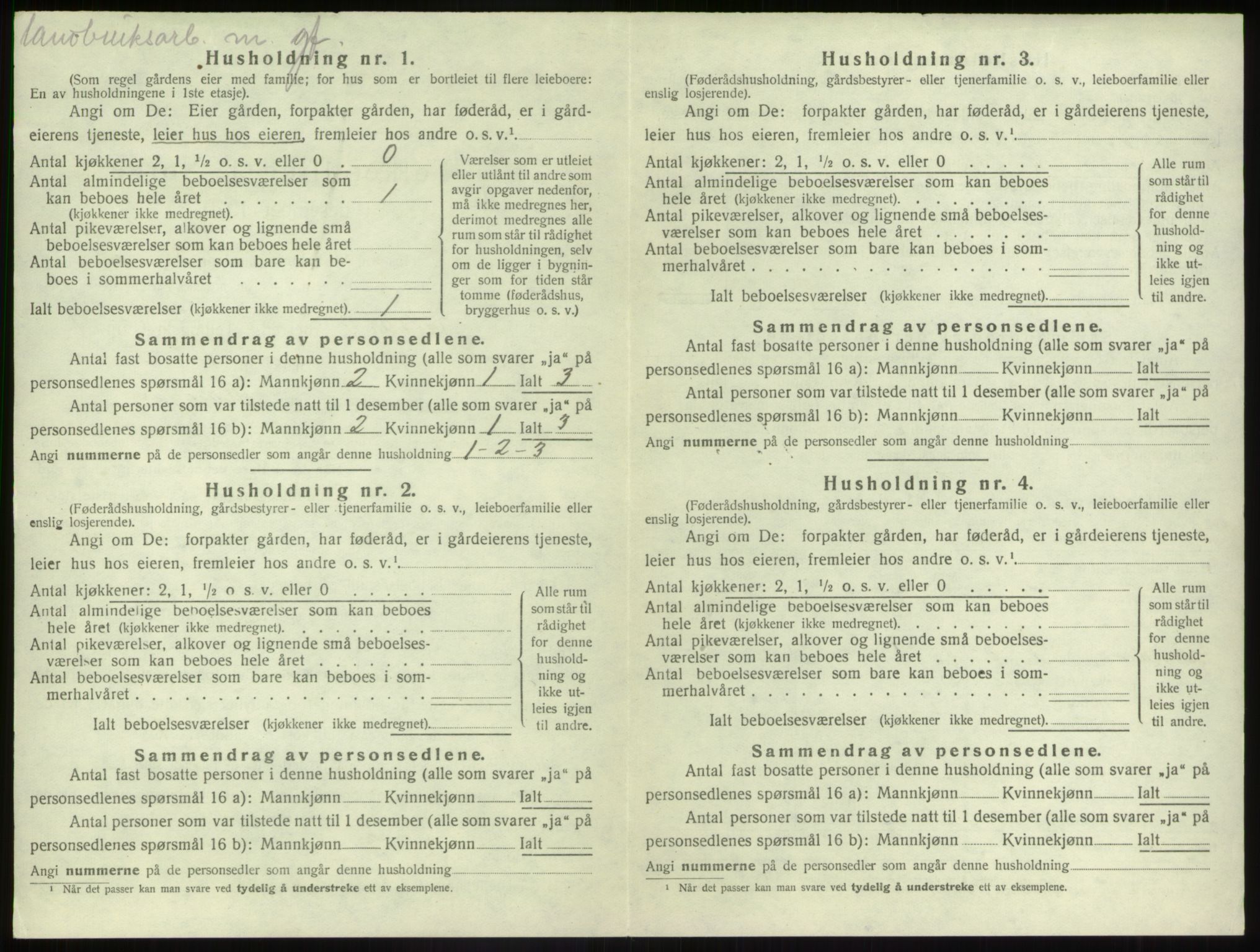 SAB, 1920 census for Jølster, 1920, p. 502