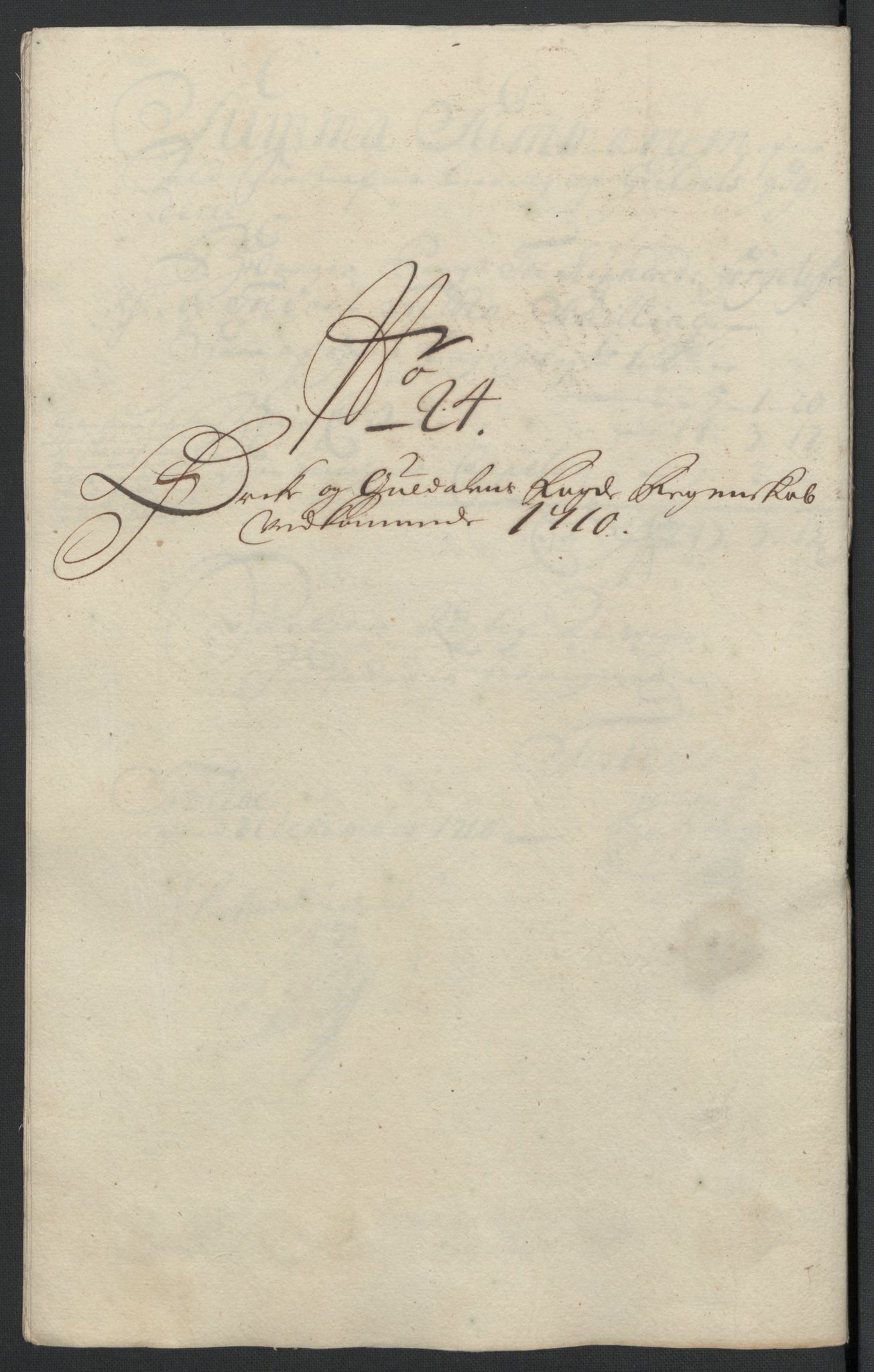 Rentekammeret inntil 1814, Reviderte regnskaper, Fogderegnskap, AV/RA-EA-4092/R60/L3960: Fogderegnskap Orkdal og Gauldal, 1710, p. 317