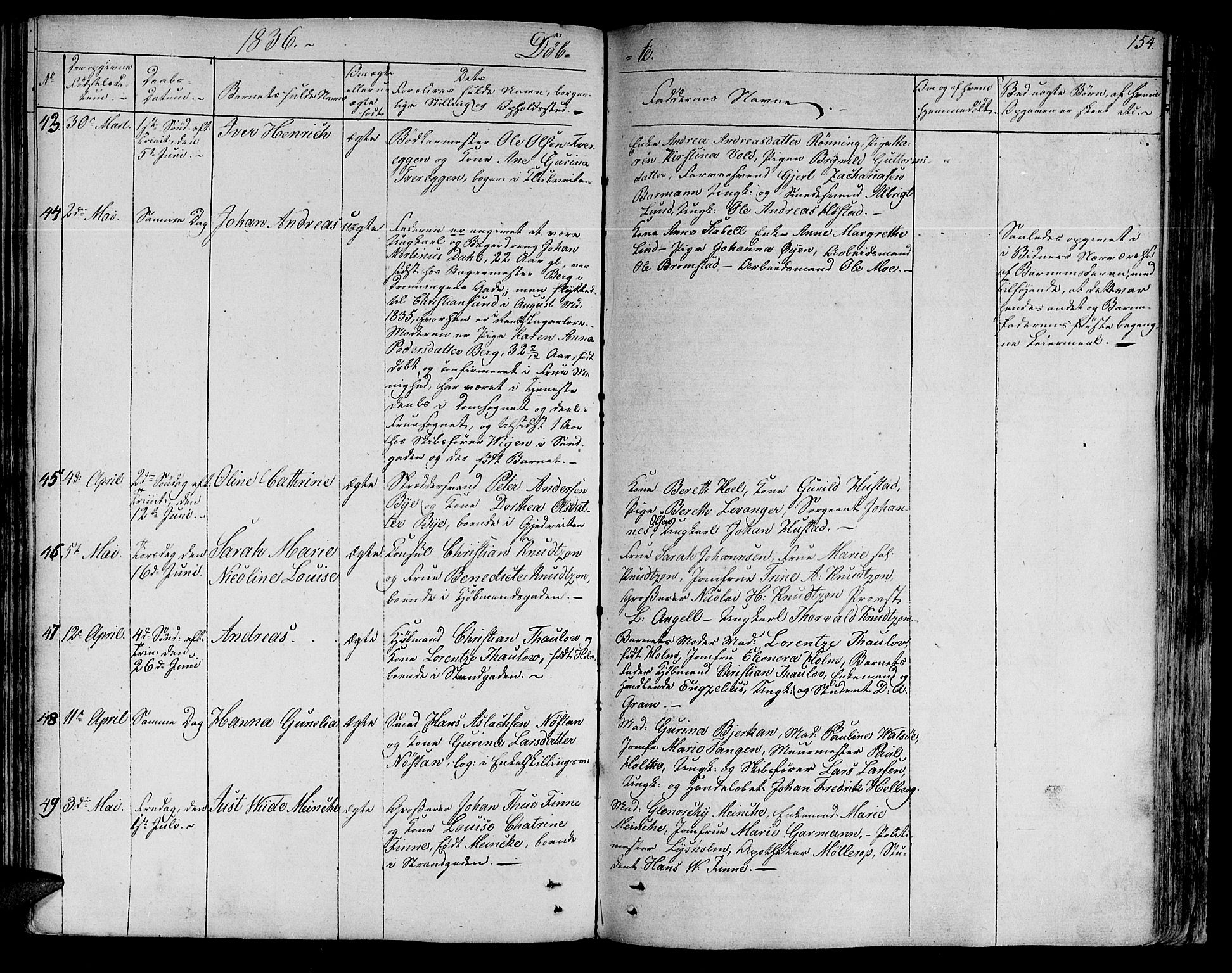 Ministerialprotokoller, klokkerbøker og fødselsregistre - Sør-Trøndelag, SAT/A-1456/602/L0108: Parish register (official) no. 602A06, 1821-1839, p. 154