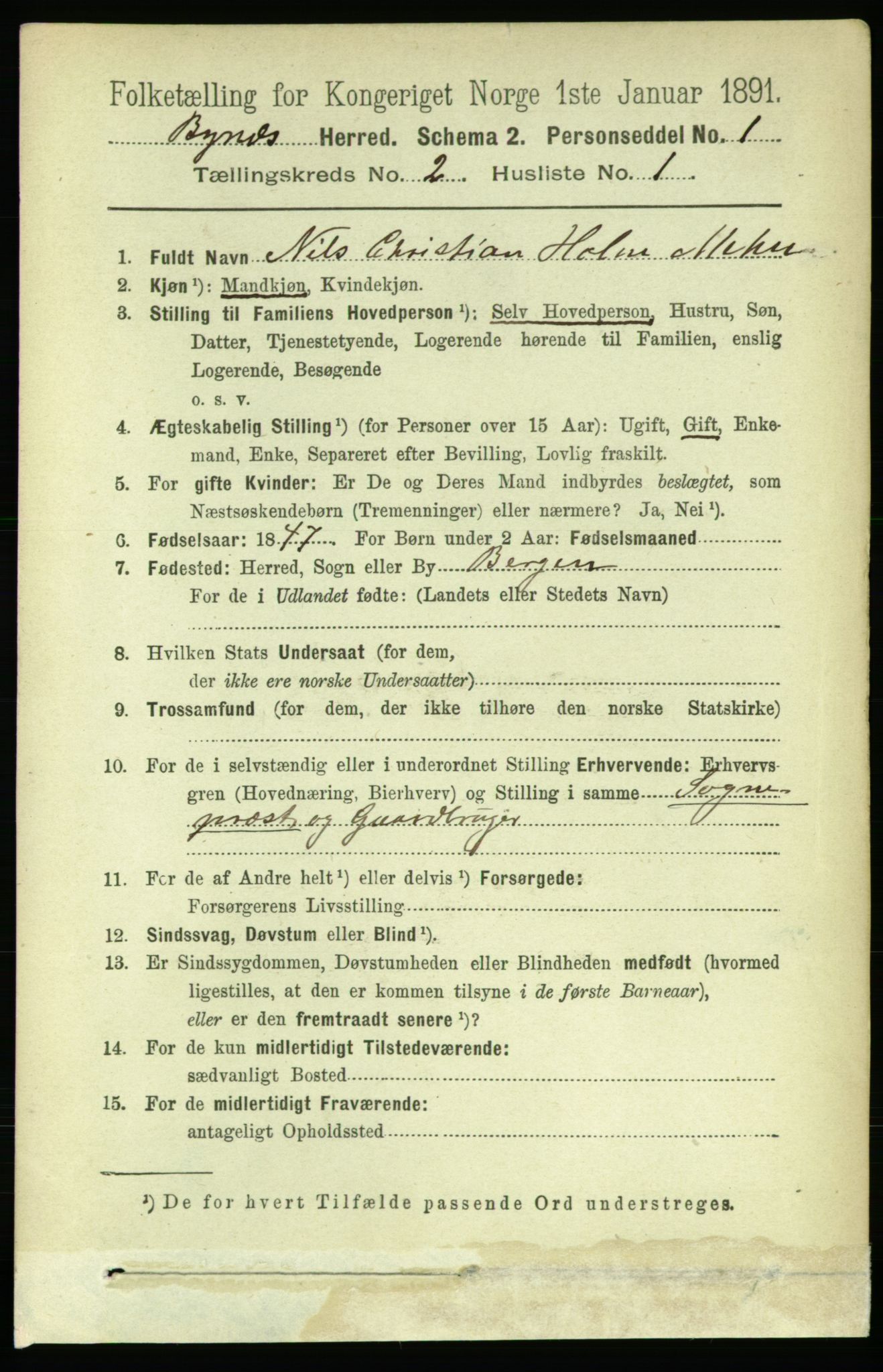 RA, 1891 census for 1655 Byneset, 1891, p. 875