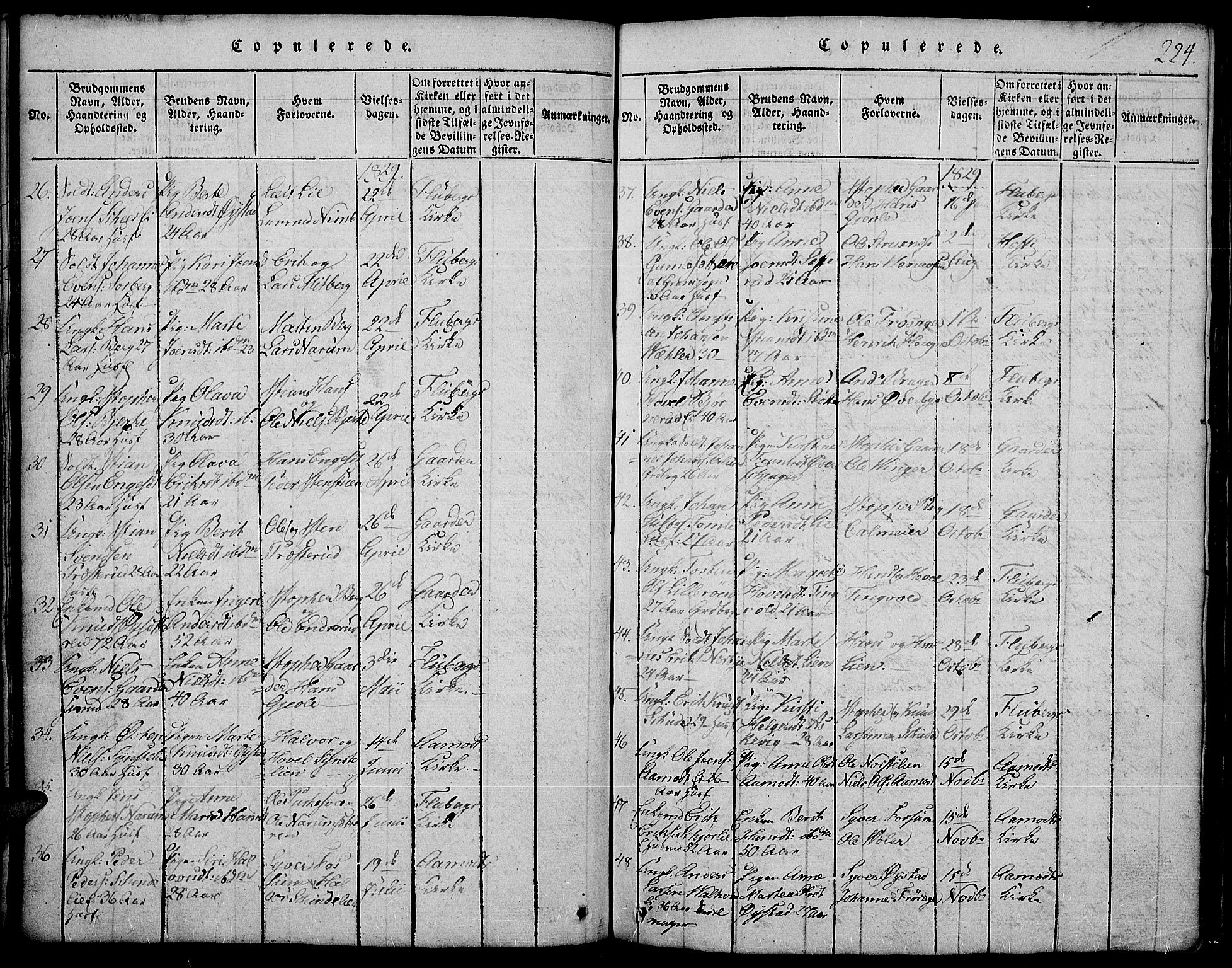 Land prestekontor, AV/SAH-PREST-120/H/Ha/Hab/L0001: Parish register (copy) no. 1, 1814-1833, p. 224