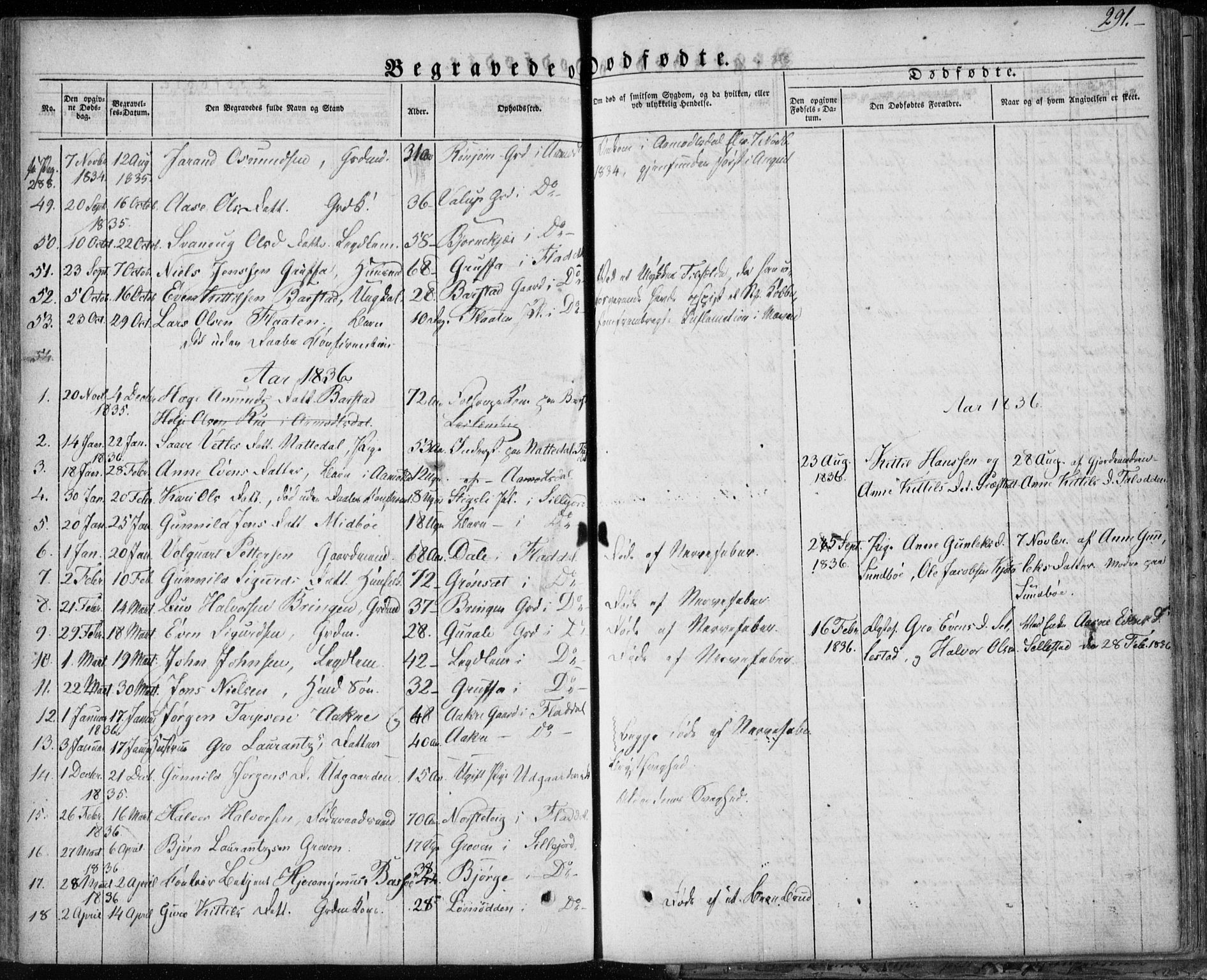 Seljord kirkebøker, SAKO/A-20/F/Fa/L0011: Parish register (official) no. I 11, 1831-1849, p. 291