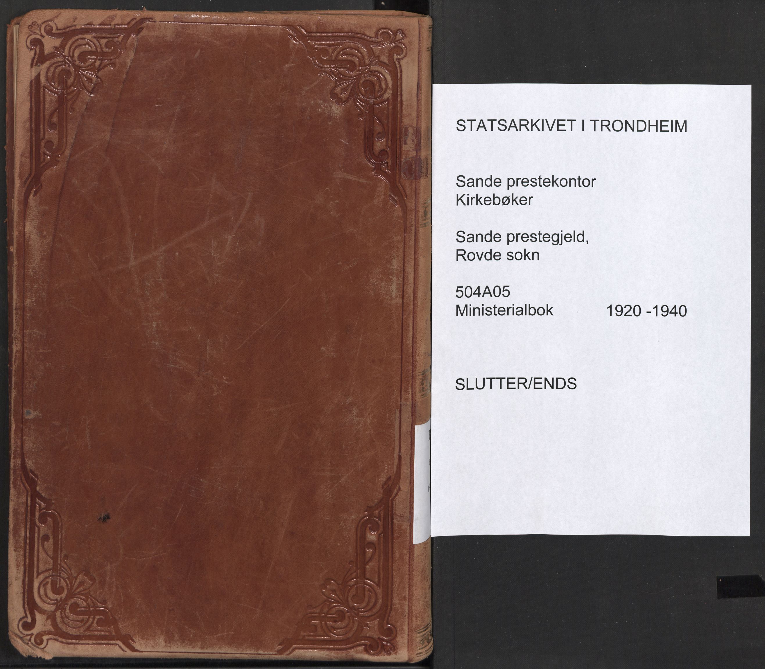 Ministerialprotokoller, klokkerbøker og fødselsregistre - Møre og Romsdal, AV/SAT-A-1454/504/L0058: Parish register (official) no. 504A05, 1920-1940