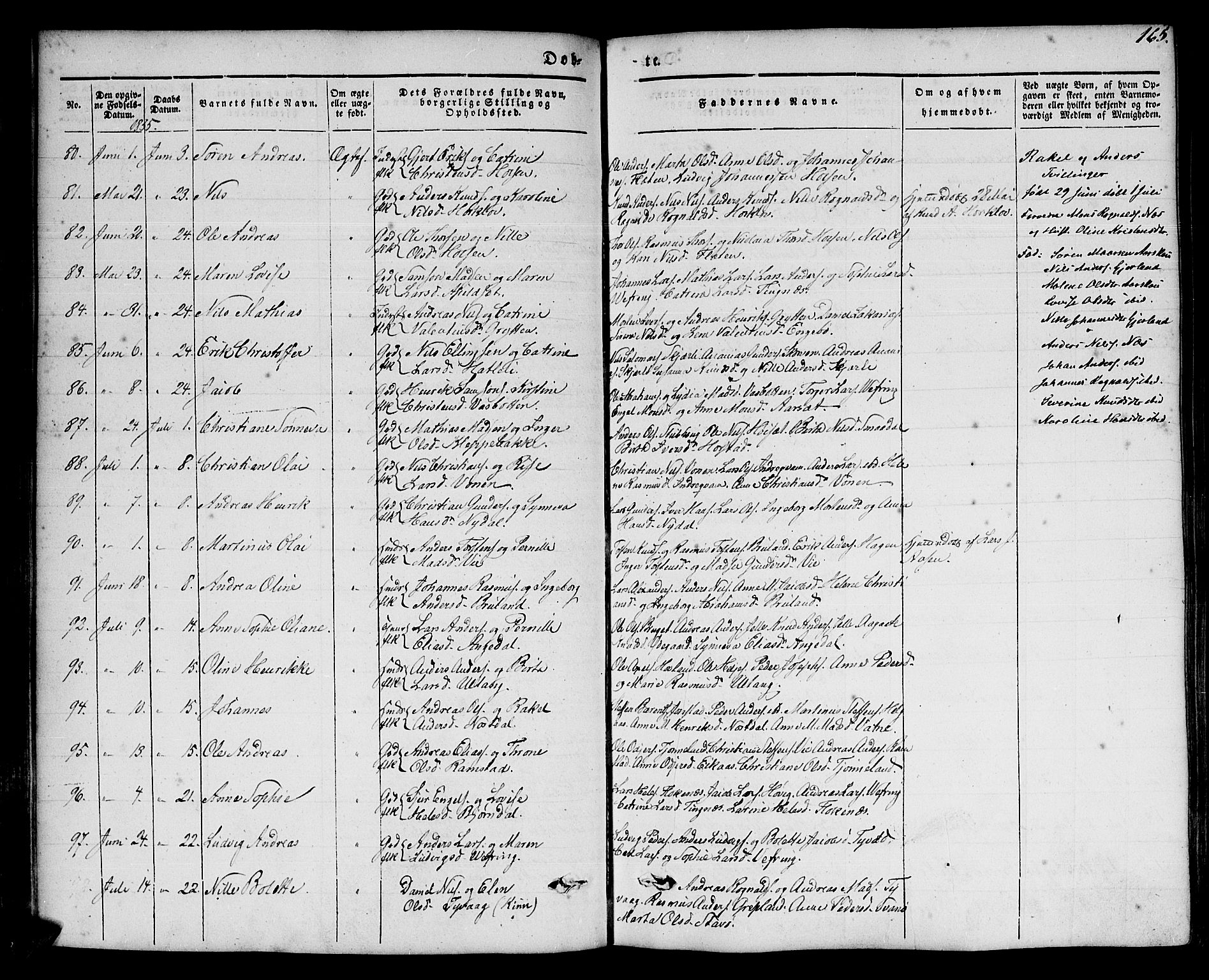 Førde sokneprestembete, SAB/A-79901/H/Haa/Haaa/L0007: Parish register (official) no. A 7, 1843-1860, p. 165