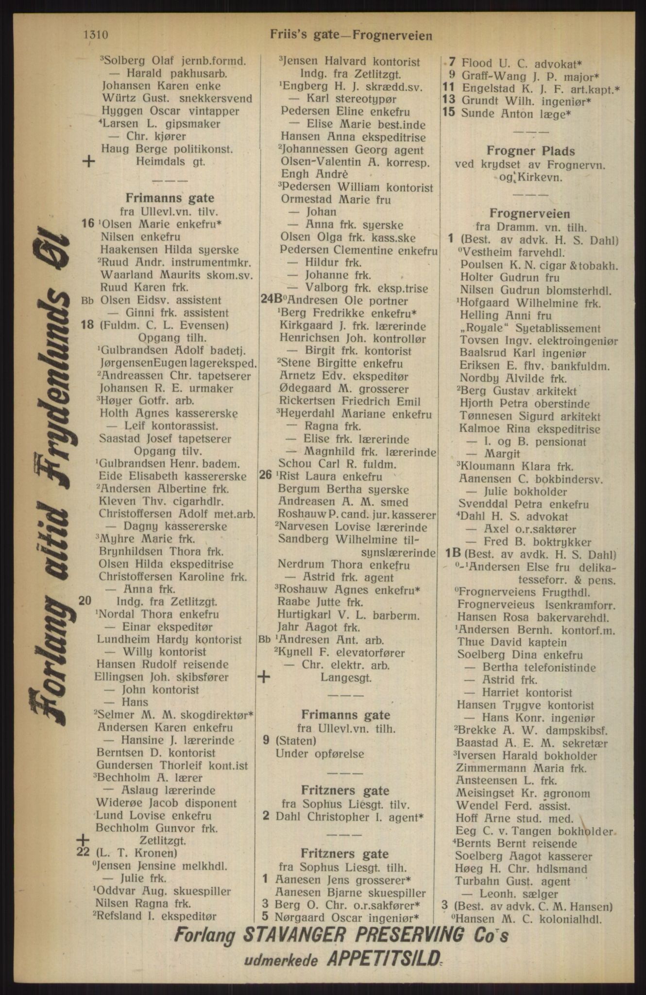 Kristiania/Oslo adressebok, PUBL/-, 1914, p. 1310