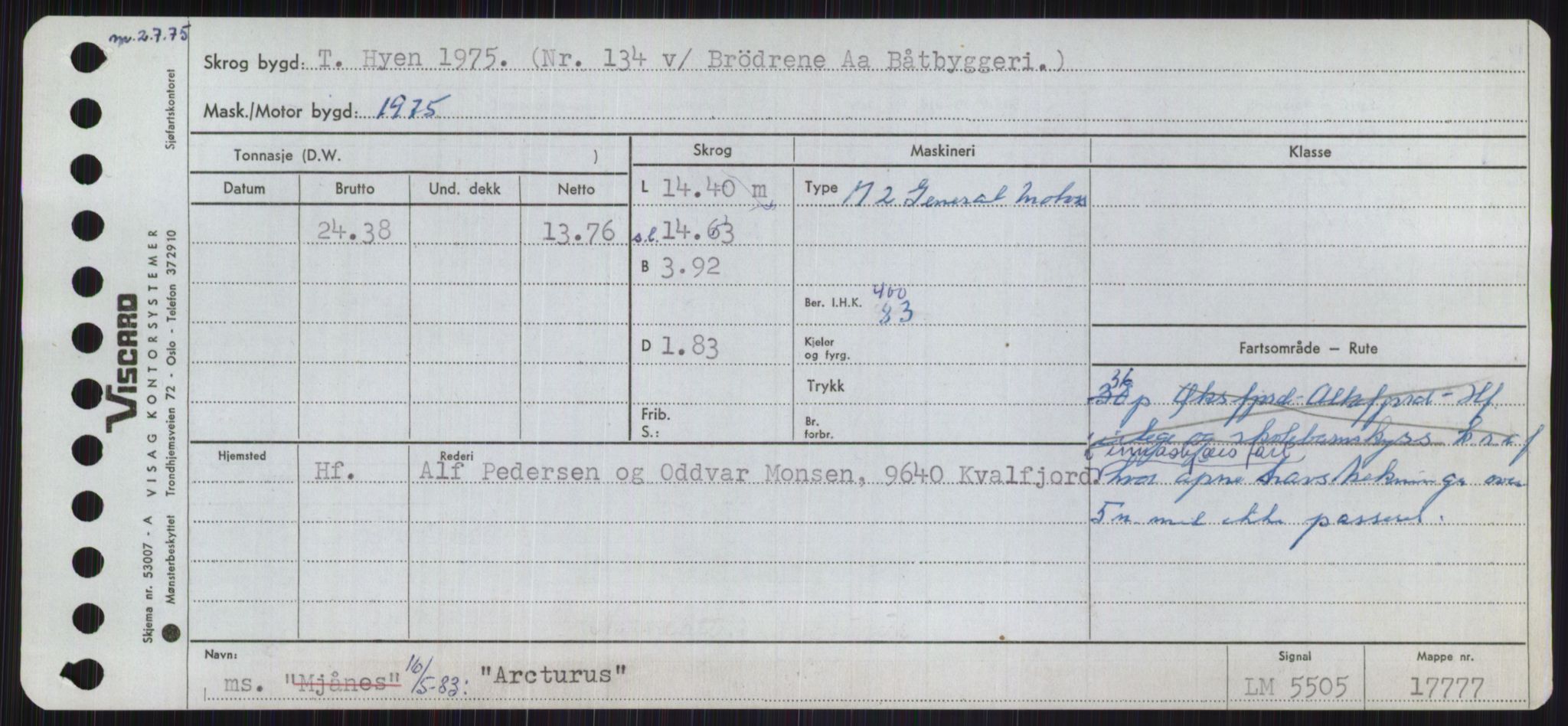 Sjøfartsdirektoratet med forløpere, Skipsmålingen, AV/RA-S-1627/H/Ha/L0001/0001: Fartøy, A-Eig / Fartøy A-Bjøn, p. 349