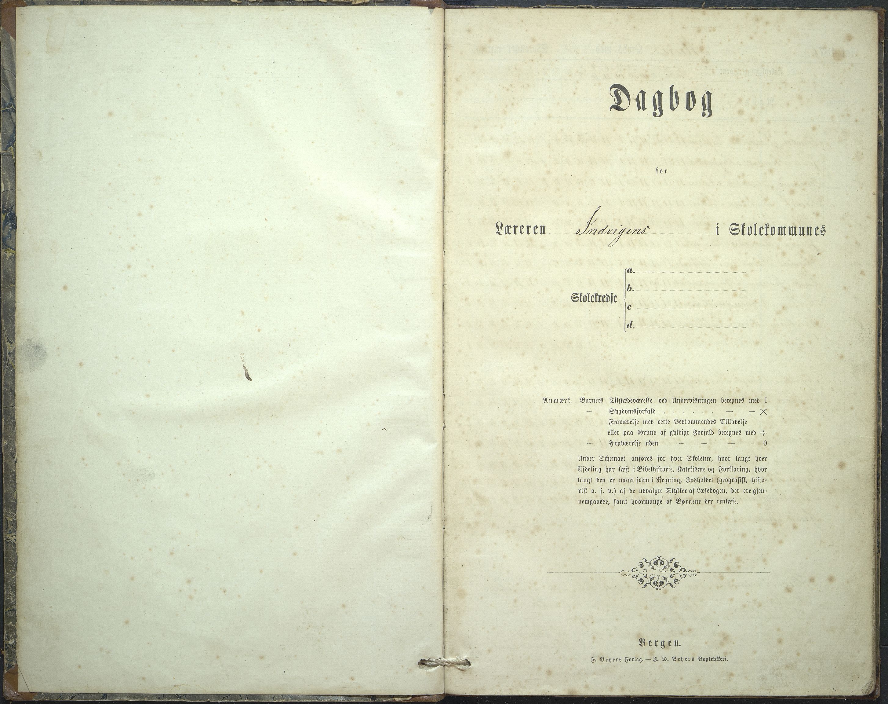 Innvik kommune. Eide skule, VLFK/K-14470.520.16/543/L0001: dagbok for Muri skule og Eide skule, 1876-1888