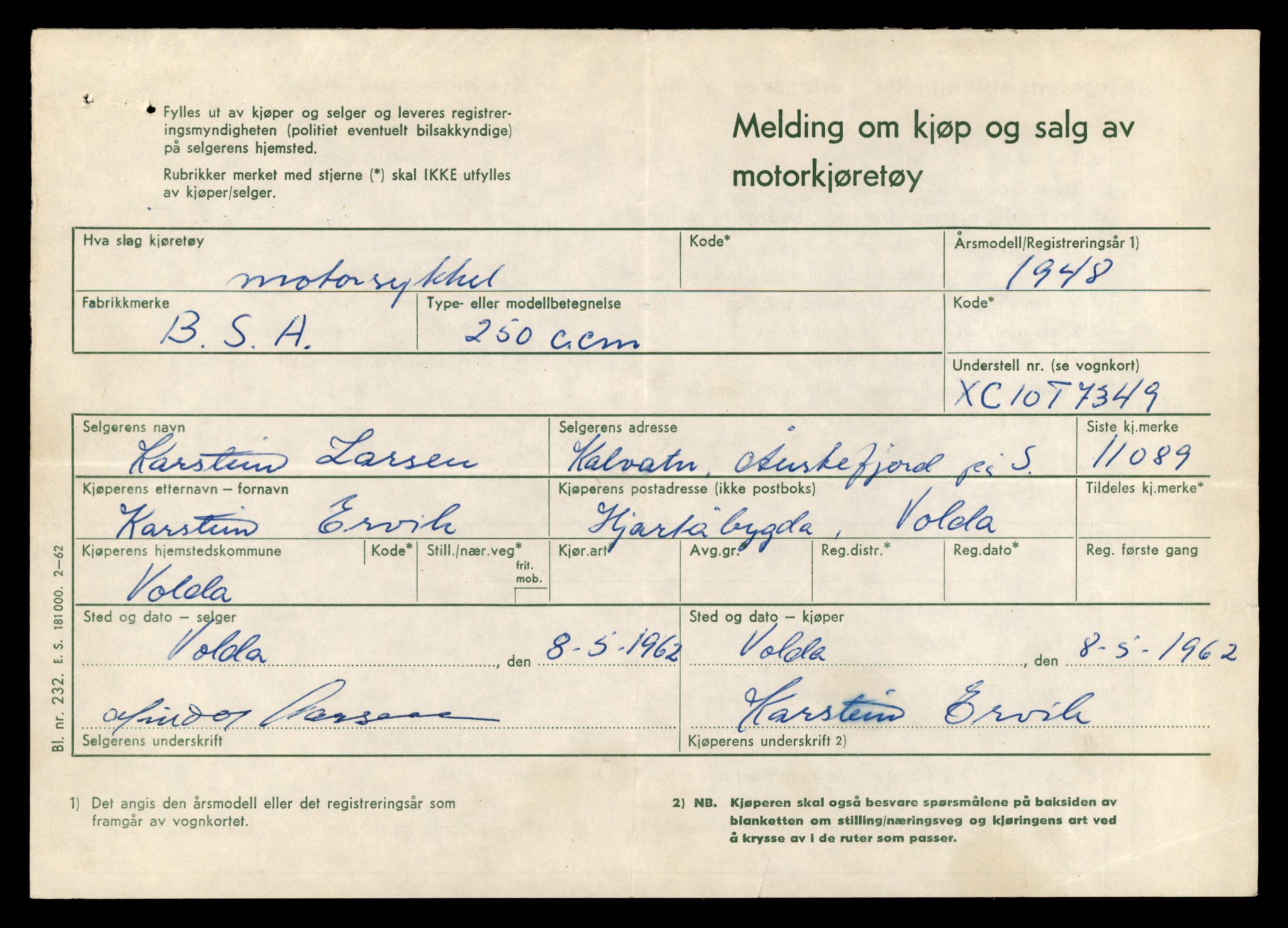Møre og Romsdal vegkontor - Ålesund trafikkstasjon, AV/SAT-A-4099/F/Fe/L0026: Registreringskort for kjøretøy T 11046 - T 11160, 1927-1998, p. 1235