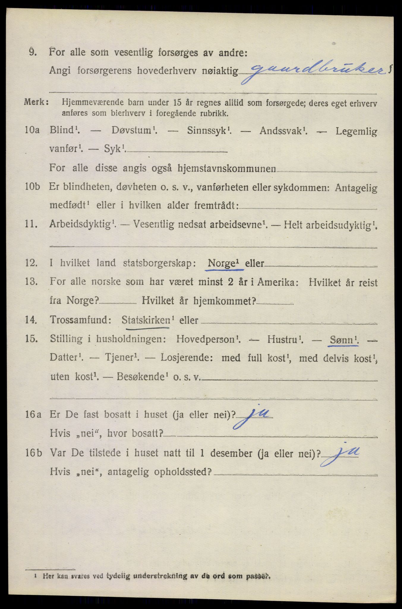 SAKO, 1920 census for Andebu, 1920, p. 2837