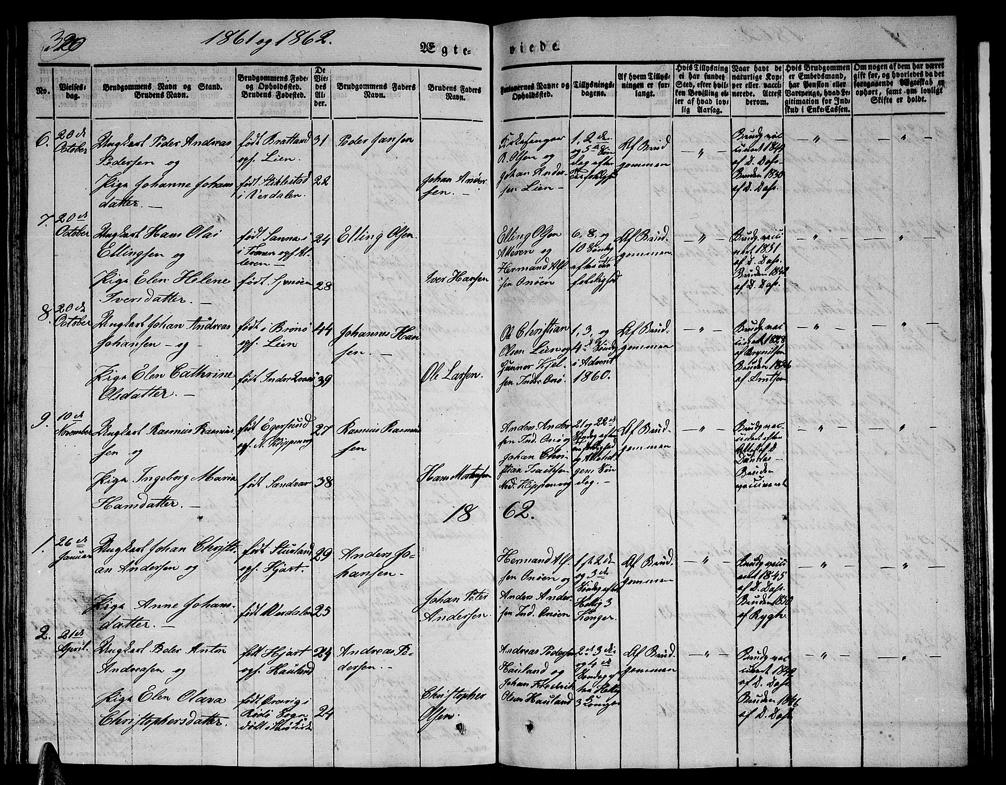 Ministerialprotokoller, klokkerbøker og fødselsregistre - Nordland, AV/SAT-A-1459/839/L0572: Parish register (copy) no. 839C02, 1841-1873, p. 320