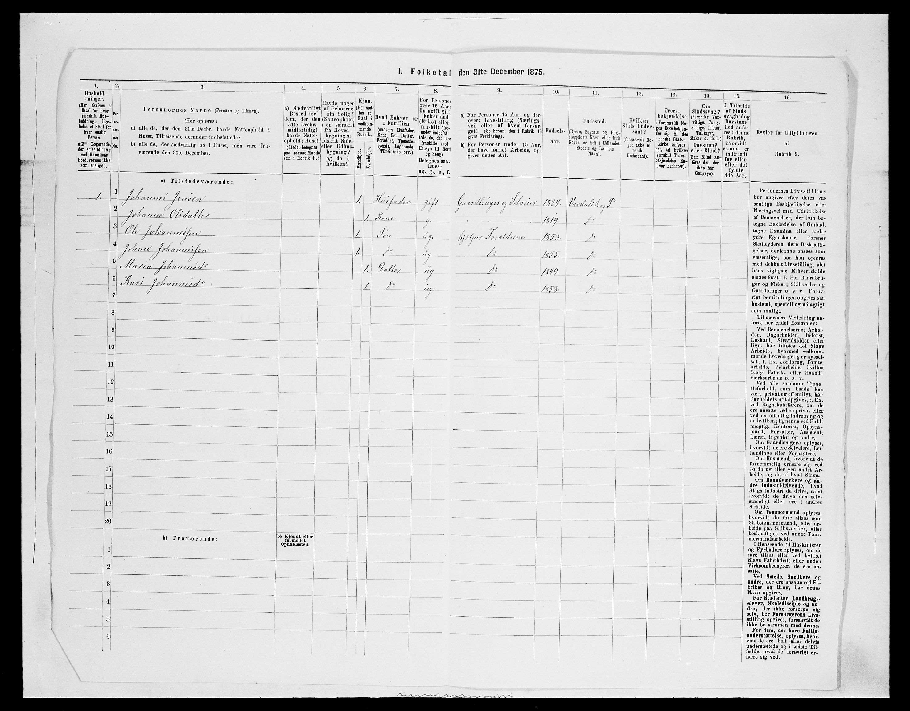 SAH, 1875 census for 0527L Vardal/Vardal og Hunn, 1875, p. 518