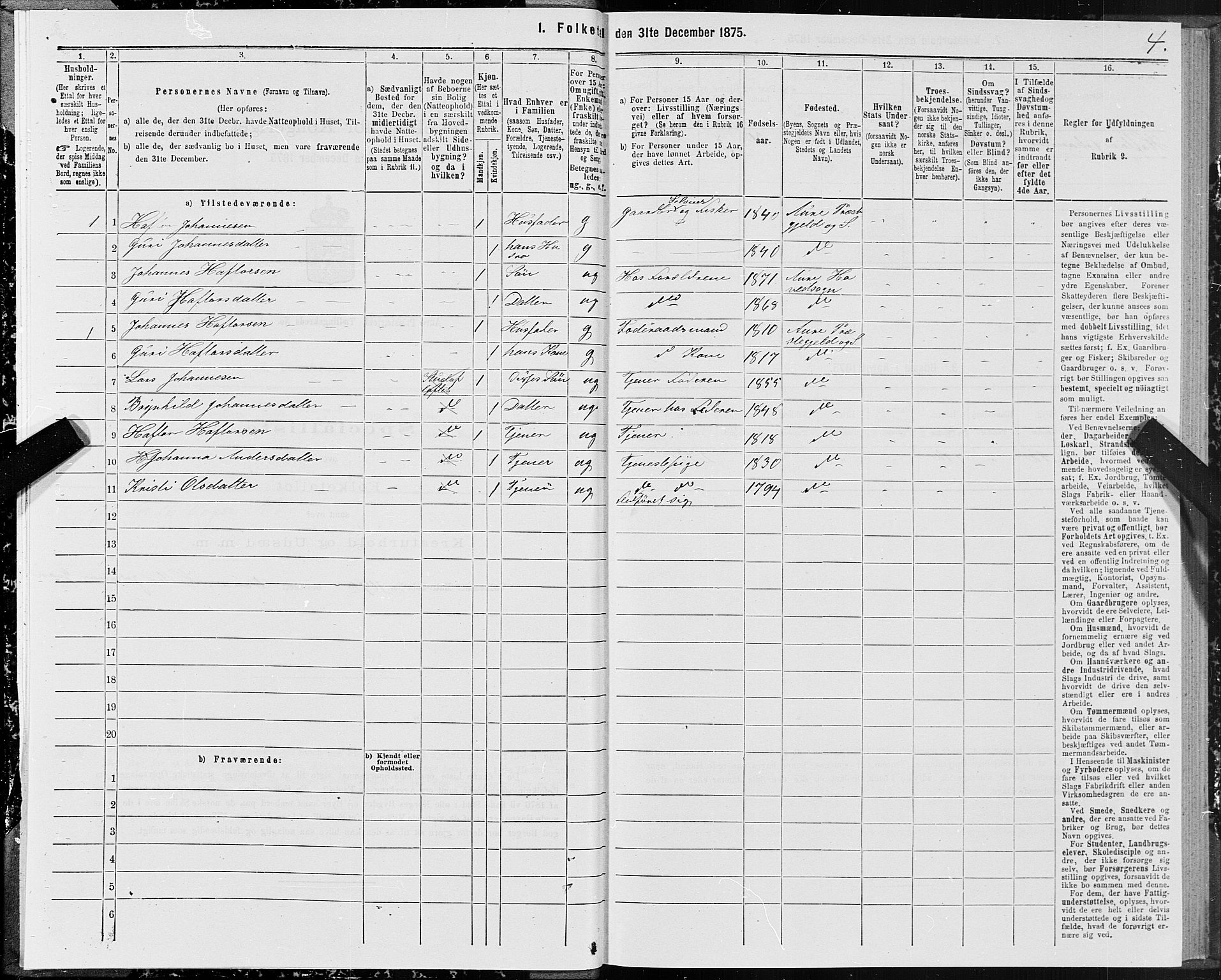 SAT, 1875 census for 1569P Aure, 1875, p. 2004