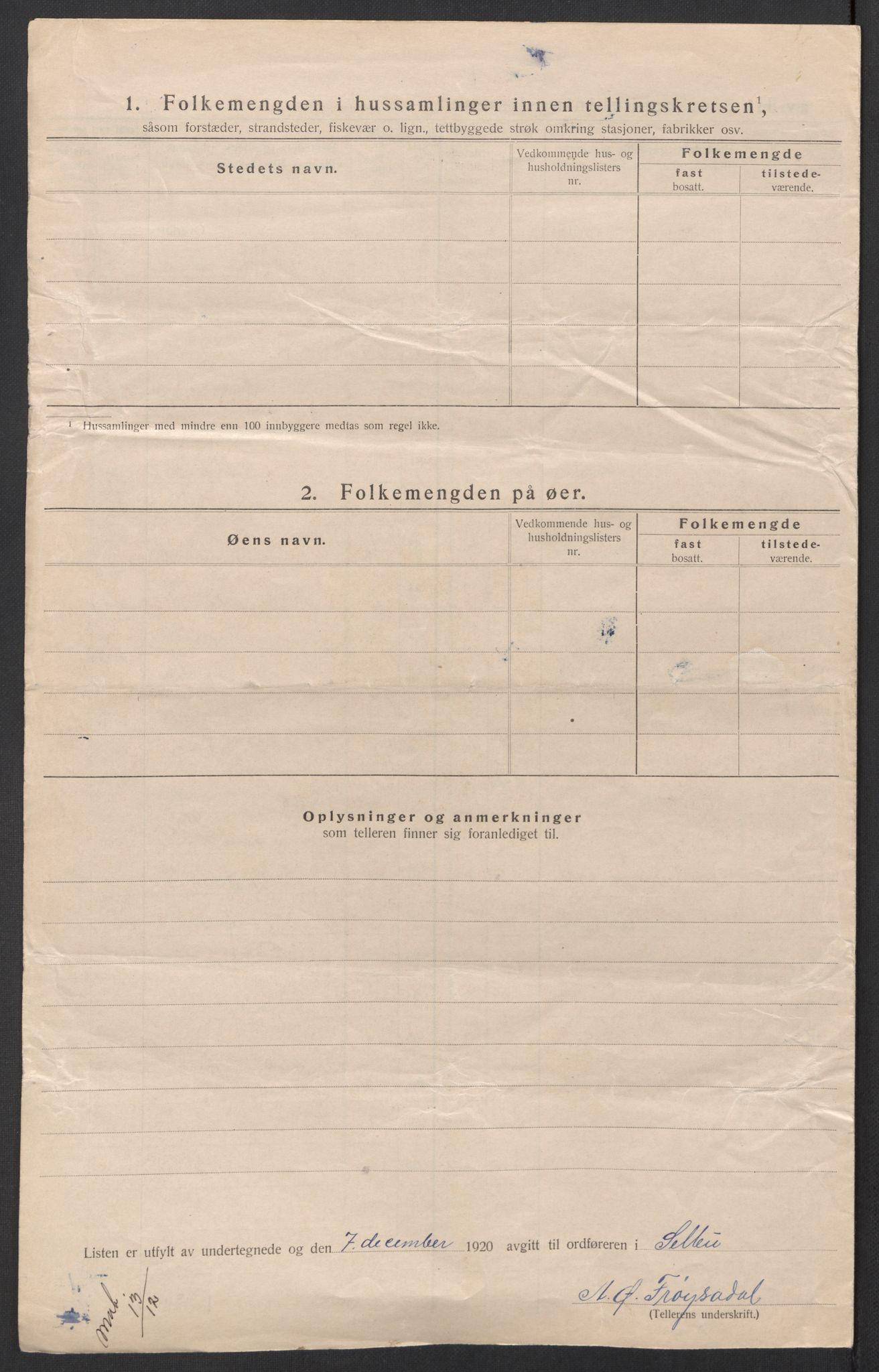 SAT, 1920 census for Selbu, 1920, p. 46