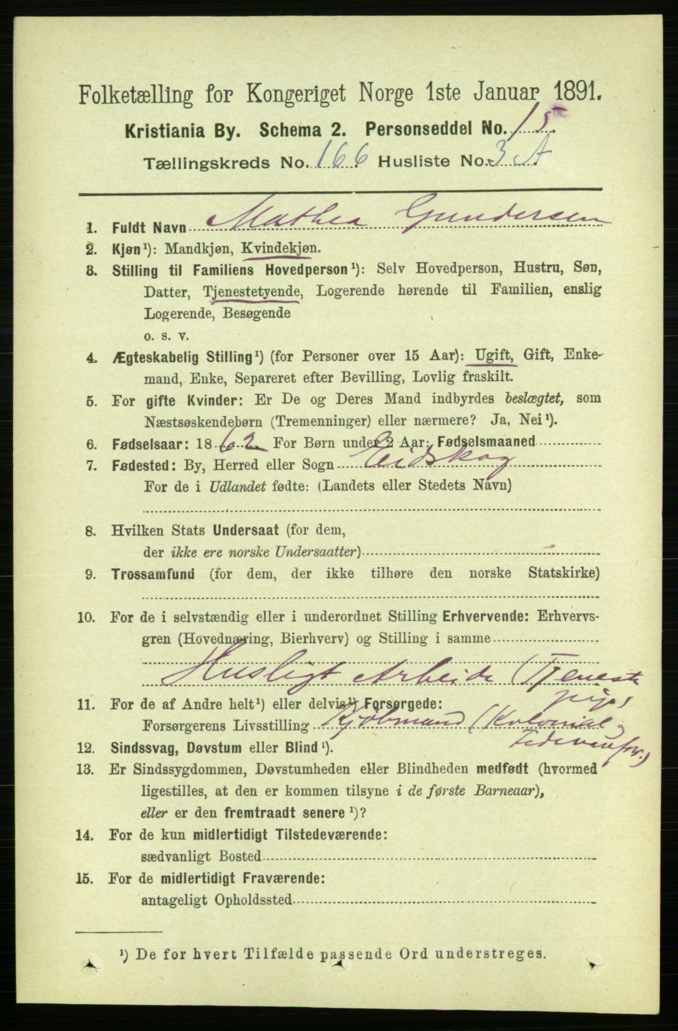 RA, 1891 census for 0301 Kristiania, 1891, p. 96342