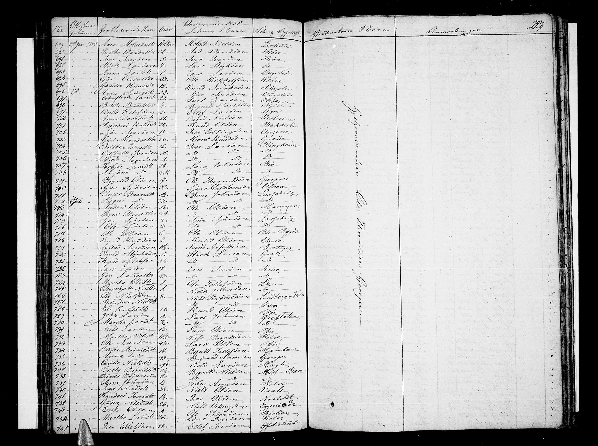 Voss sokneprestembete, AV/SAB-A-79001/H/Haa: Parish register (official) no. A 12, 1823-1837, p. 227