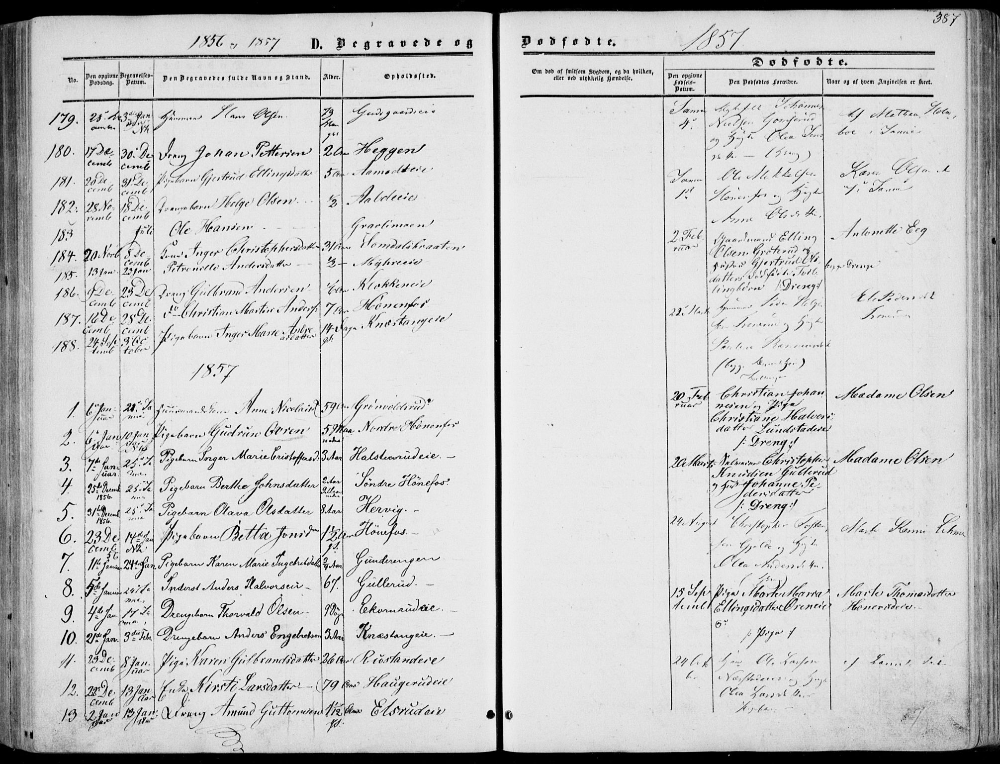 Norderhov kirkebøker, SAKO/A-237/F/Fa/L0012: Parish register (official) no. 12, 1856-1865, p. 387