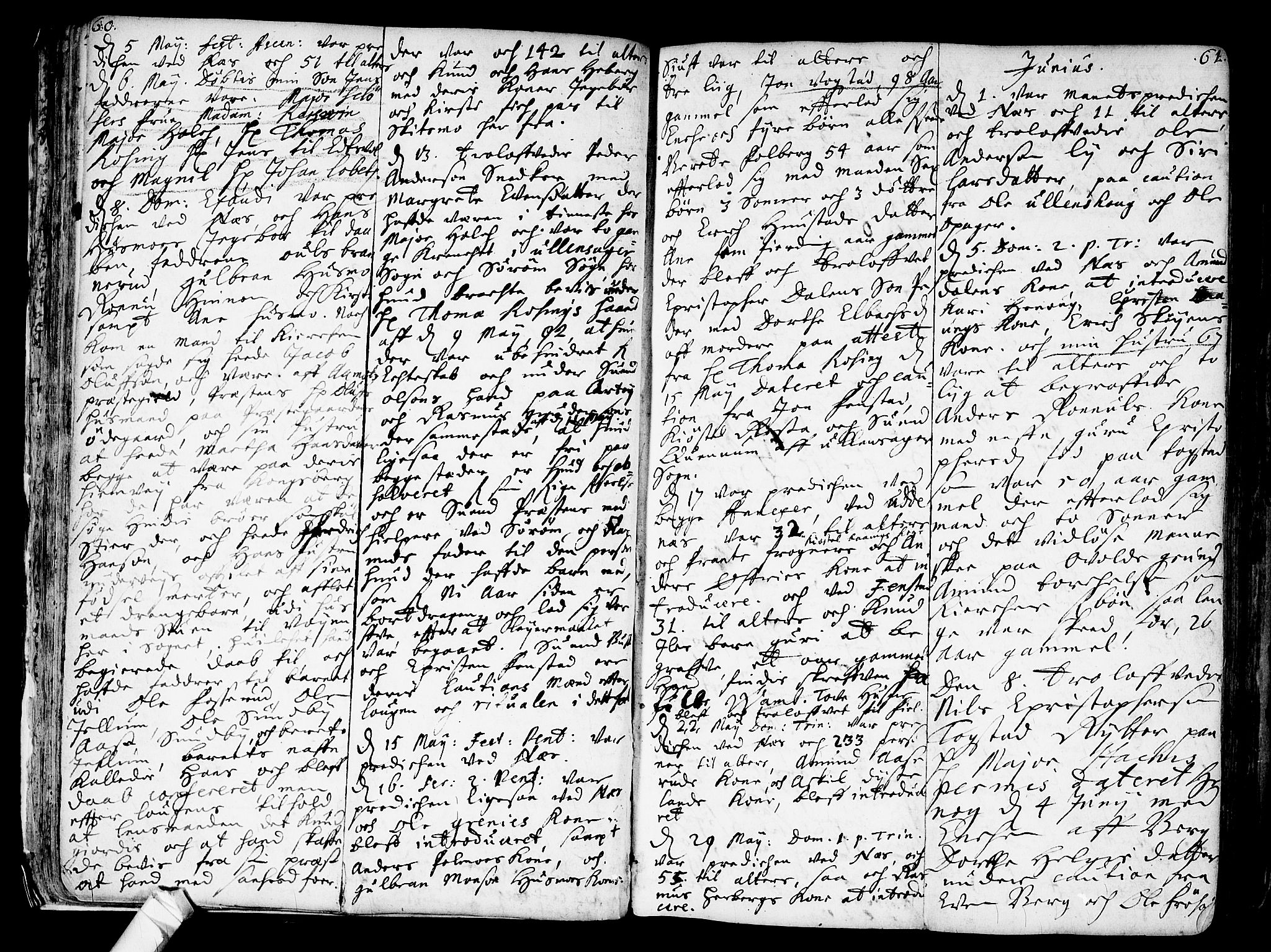 Nes prestekontor Kirkebøker, SAO/A-10410/F/Fa/L0001: Parish register (official) no. I 1, 1689-1716, p. 60-61