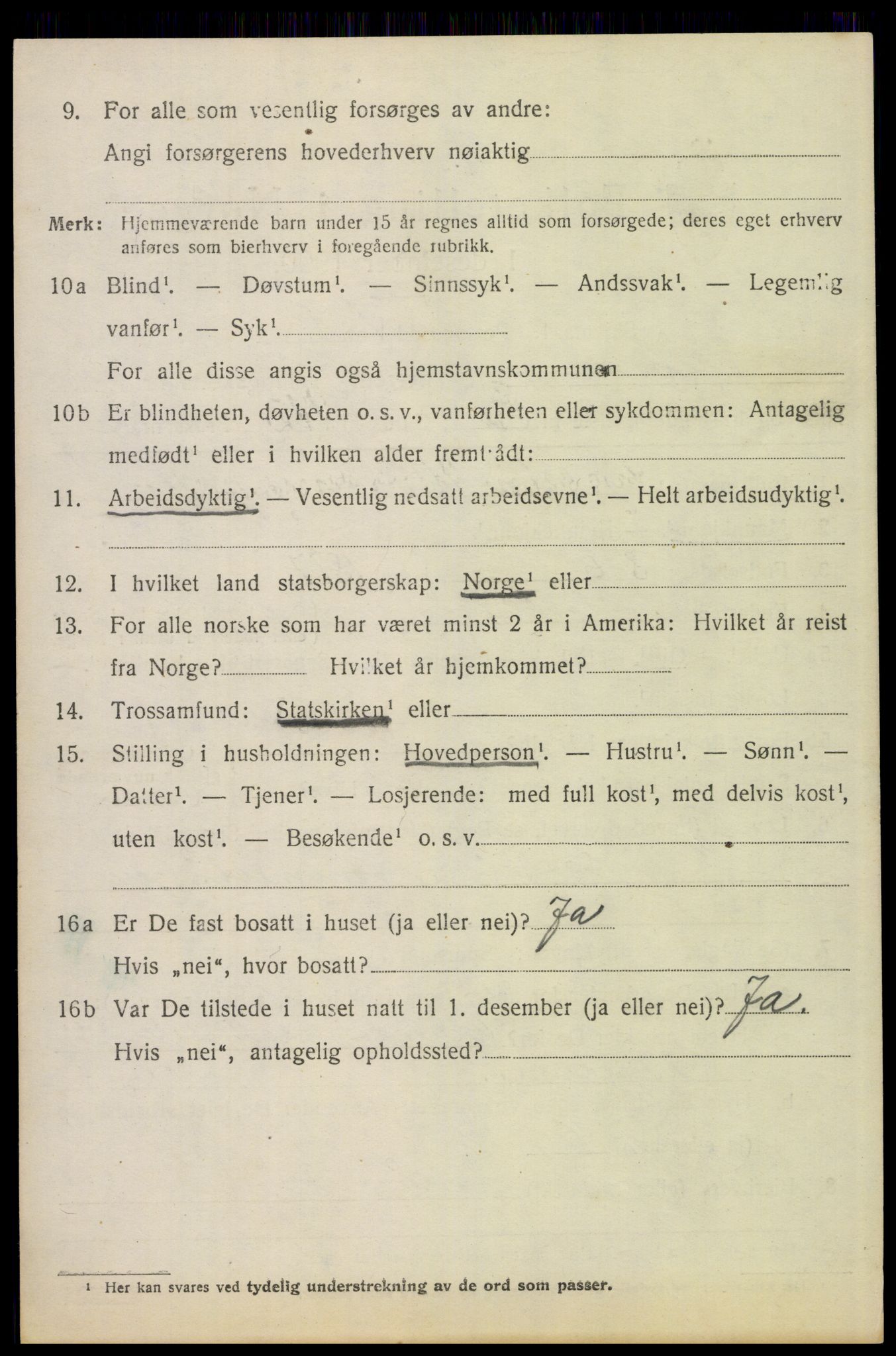 SAH, 1920 census for Elverum, 1920, p. 23305