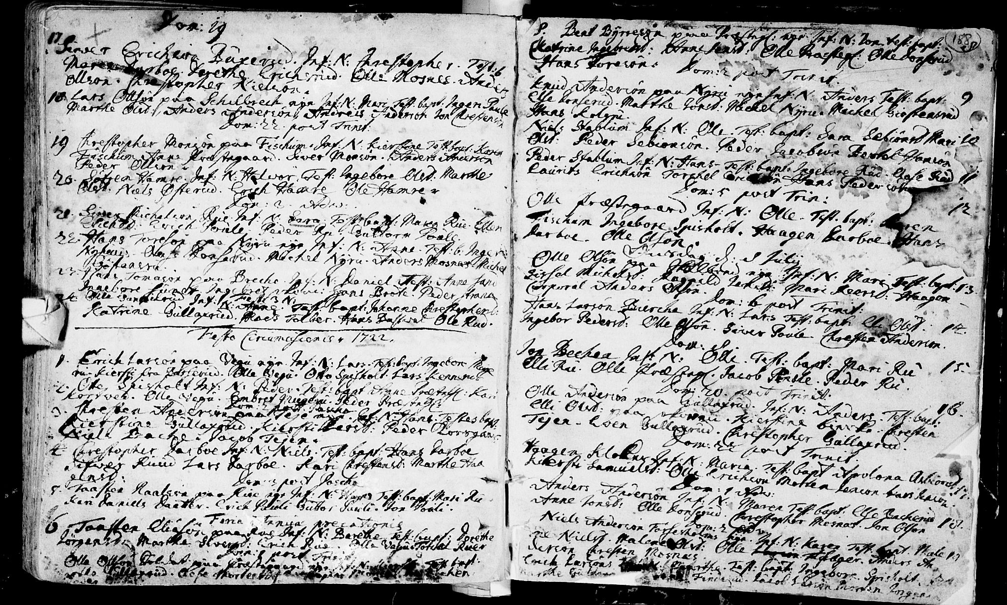 Eiker kirkebøker, AV/SAKO-A-4/F/Fa/L0002: Parish register (official) no. I 2, 1705-1724, p. 188