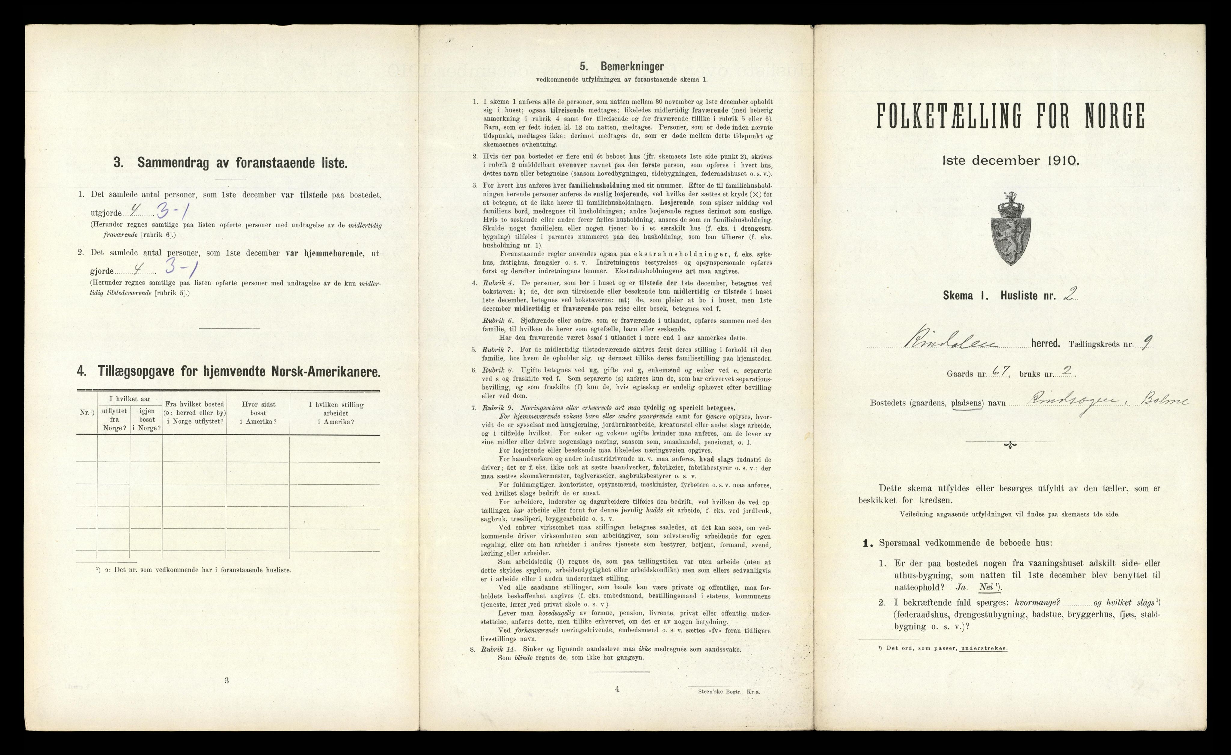 RA, 1910 census for Rindal, 1910, p. 753
