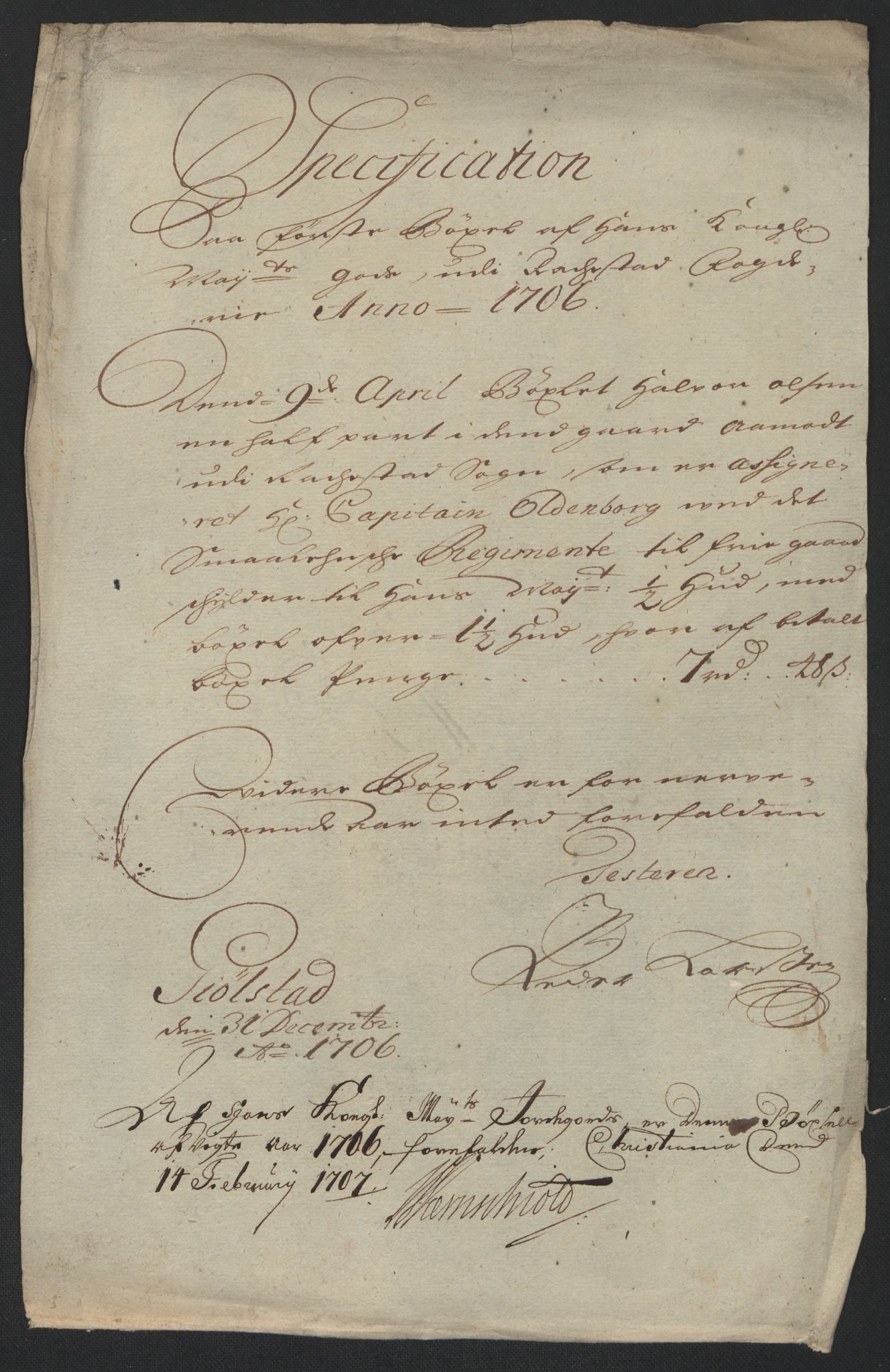 Rentekammeret inntil 1814, Reviderte regnskaper, Fogderegnskap, RA/EA-4092/R07/L0298: Fogderegnskap Rakkestad, Heggen og Frøland, 1706, p. 130