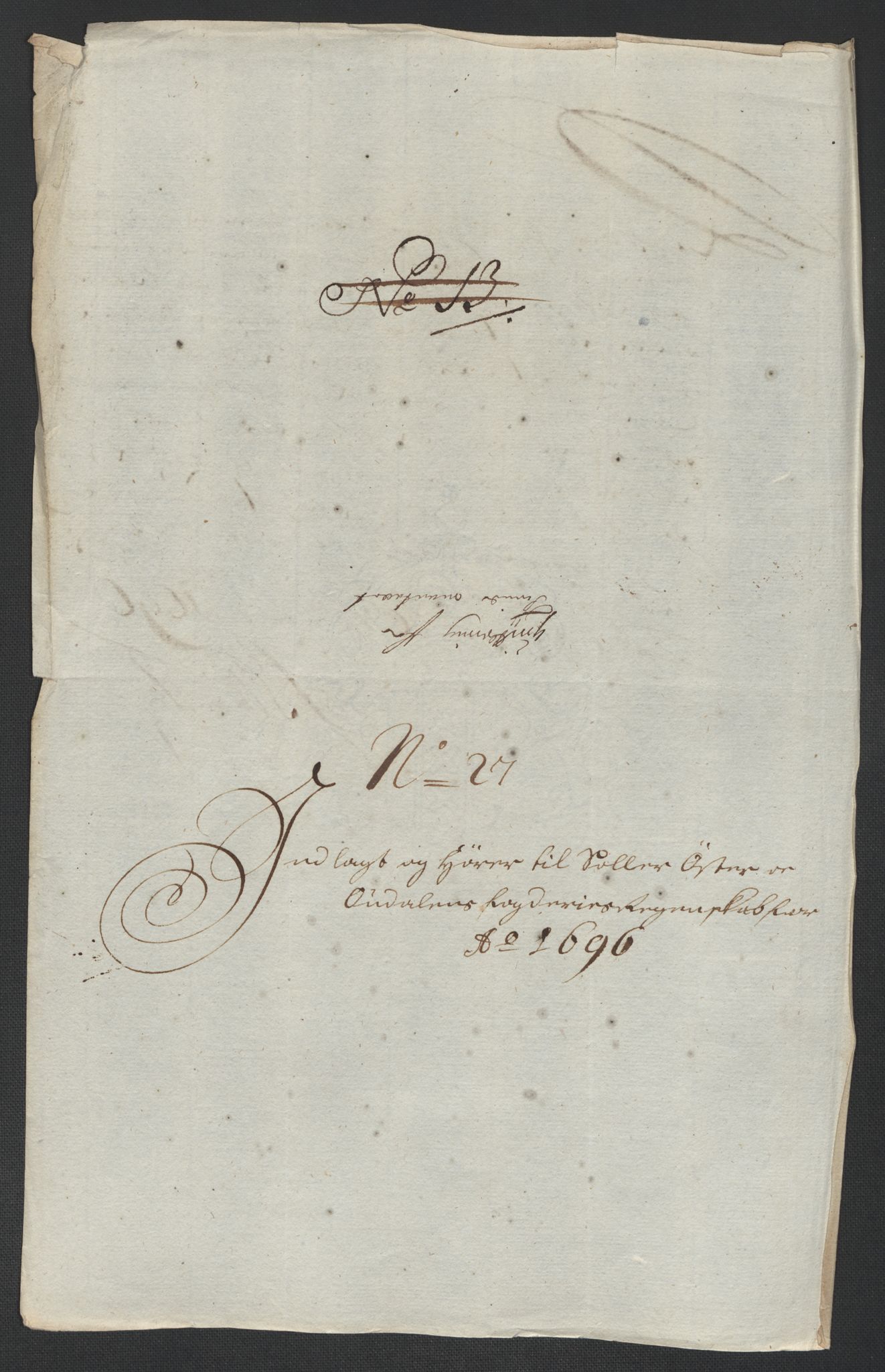 Rentekammeret inntil 1814, Reviderte regnskaper, Fogderegnskap, AV/RA-EA-4092/R13/L0834: Fogderegnskap Solør, Odal og Østerdal, 1696, p. 313