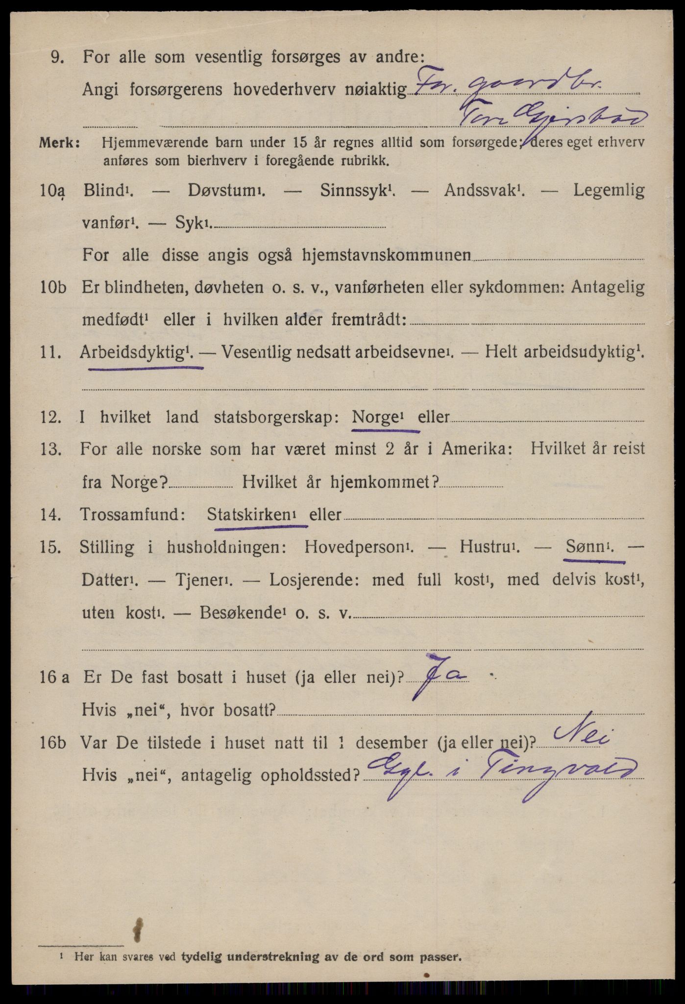 SAT, 1920 census for Halsa, 1920, p. 2004