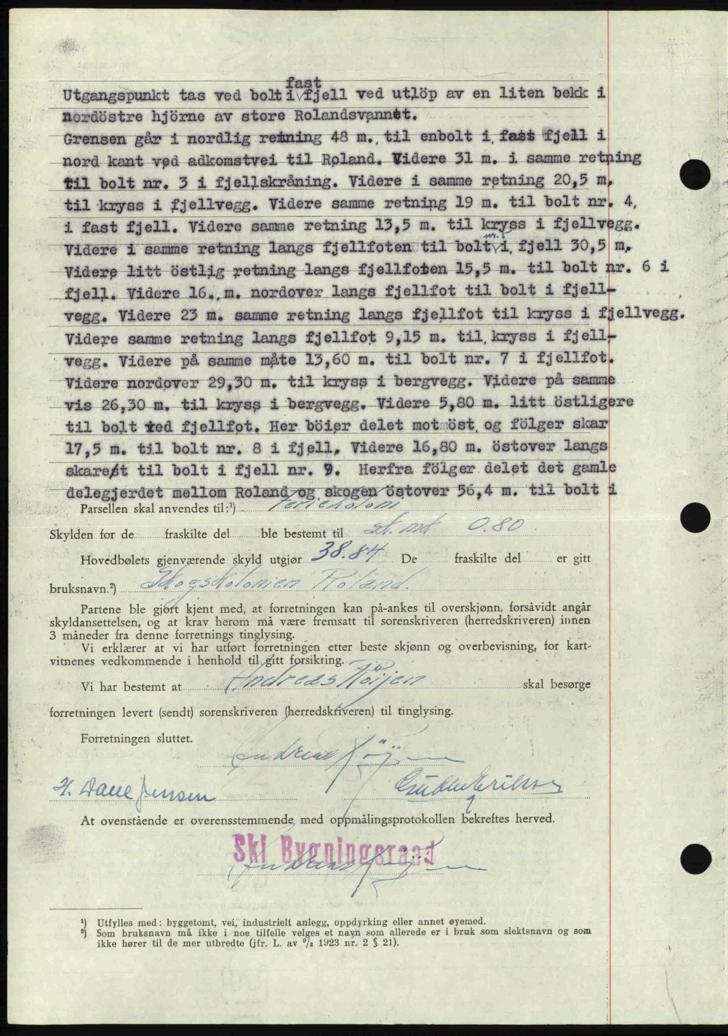 Follo sorenskriveri, SAO/A-10274/G/Ga/Gaa/L0085: Mortgage book no. I 85, 1948-1948, Diary no: : 3787/1948