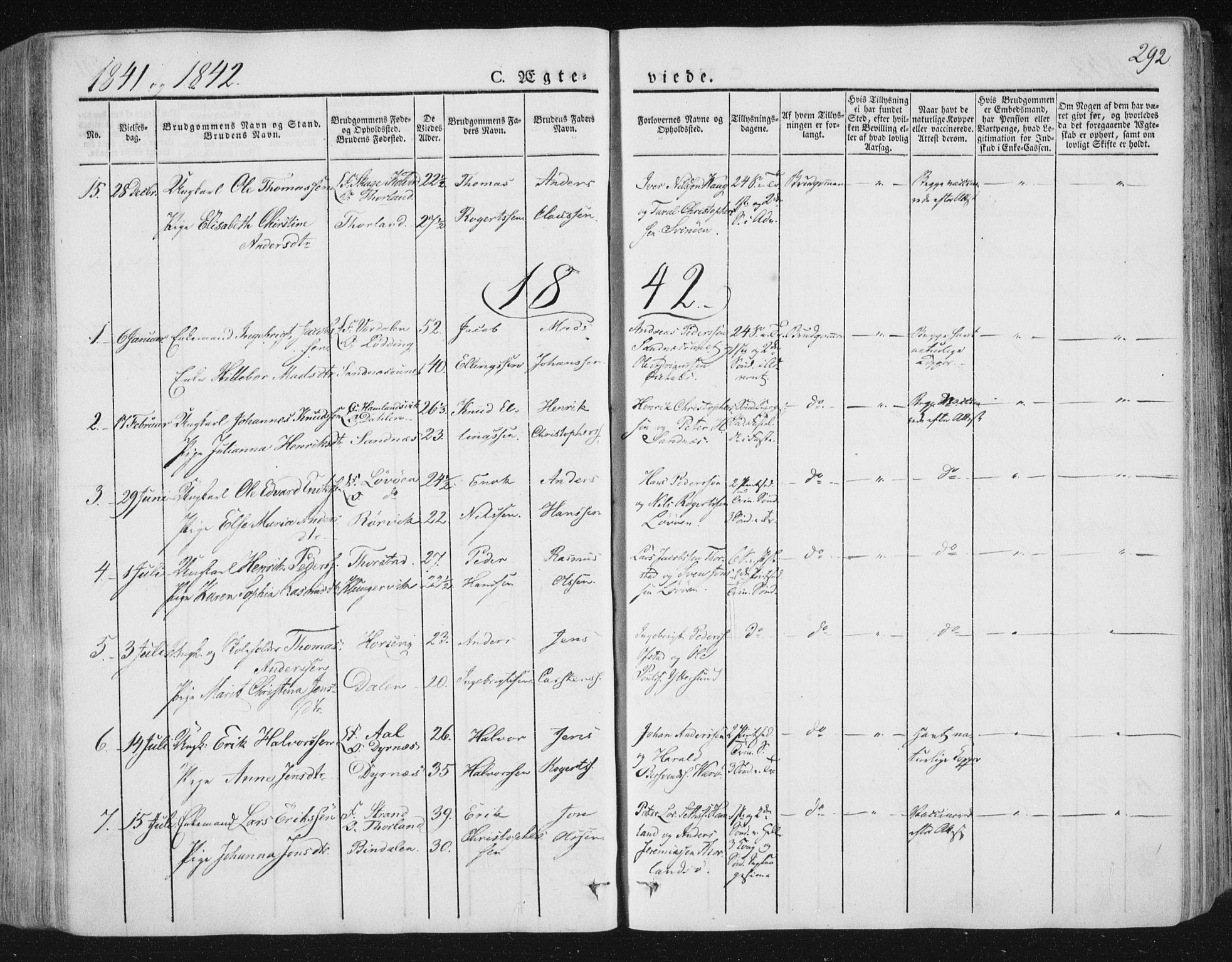 Ministerialprotokoller, klokkerbøker og fødselsregistre - Nord-Trøndelag, SAT/A-1458/784/L0669: Parish register (official) no. 784A04, 1829-1859, p. 292