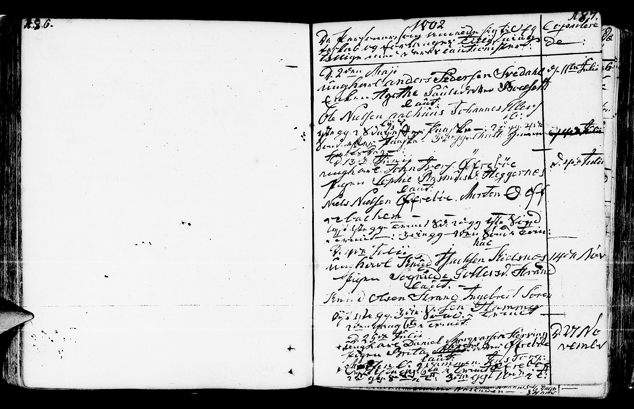 Jølster sokneprestembete, AV/SAB-A-80701/H/Haa/Haaa/L0005: Parish register (official) no. A 5, 1790-1821, p. 186-187