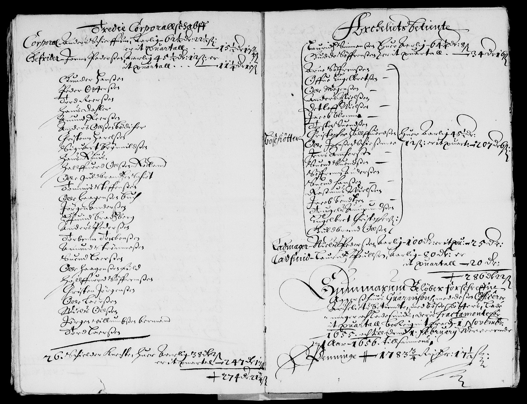 Rentekammeret inntil 1814, Reviderte regnskaper, Lensregnskaper, AV/RA-EA-5023/R/Rb/Rba/L0233: Akershus len, 1655-1656