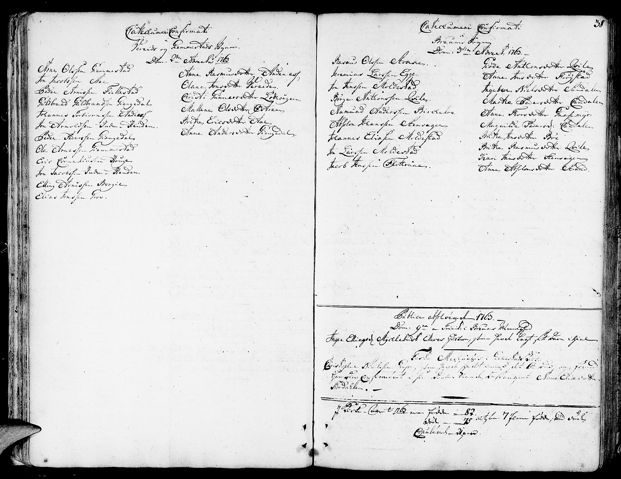 Gloppen sokneprestembete, AV/SAB-A-80101/H/Haa/Haaa/L0004: Parish register (official) no. A 4, 1758-1784, p. 38