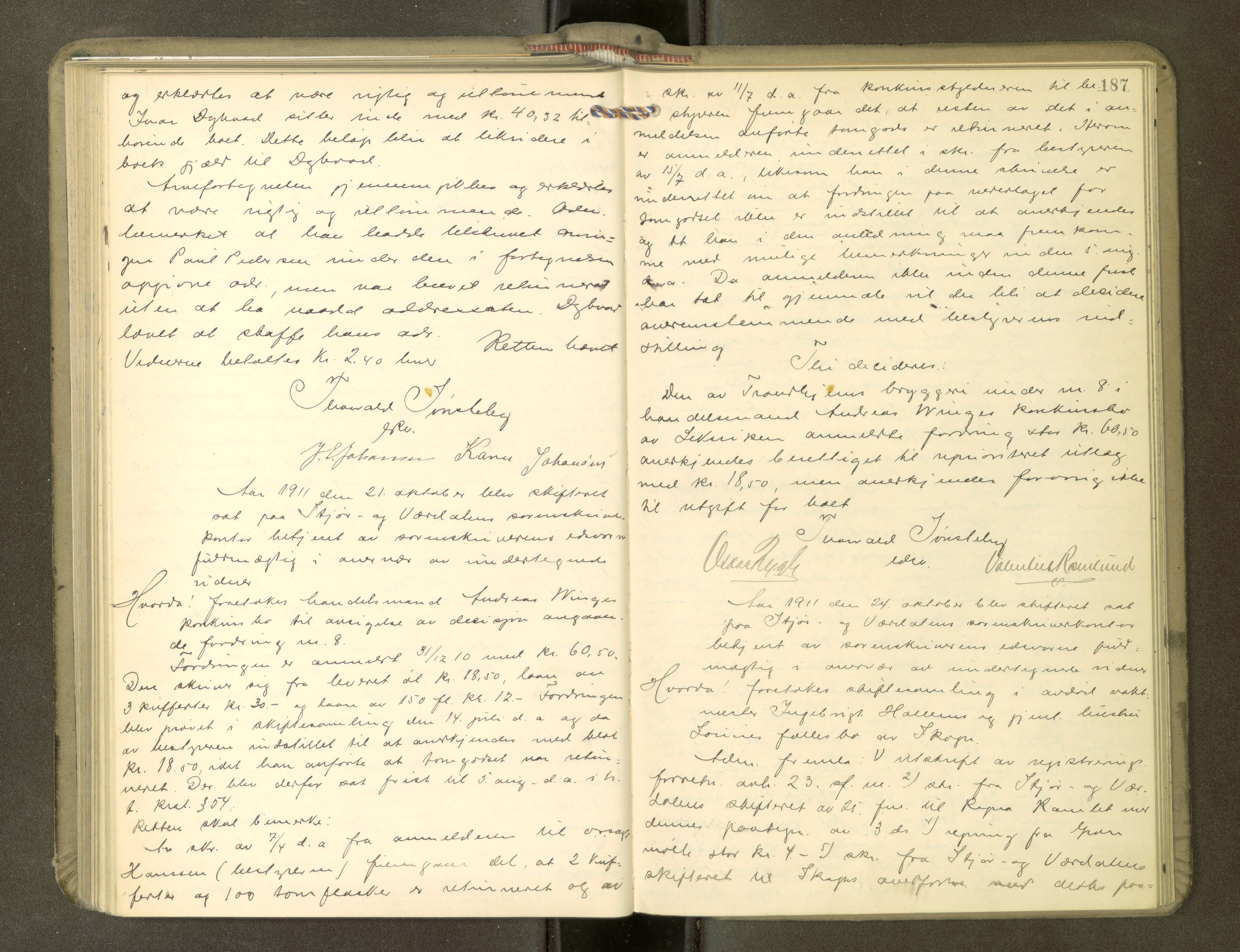 Stjør- og Verdal sorenskriveri, AV/SAT-A-4167/1/3/3B/L0011: Skifteforhandlingsprotokoll, 1909-1912, p. 187
