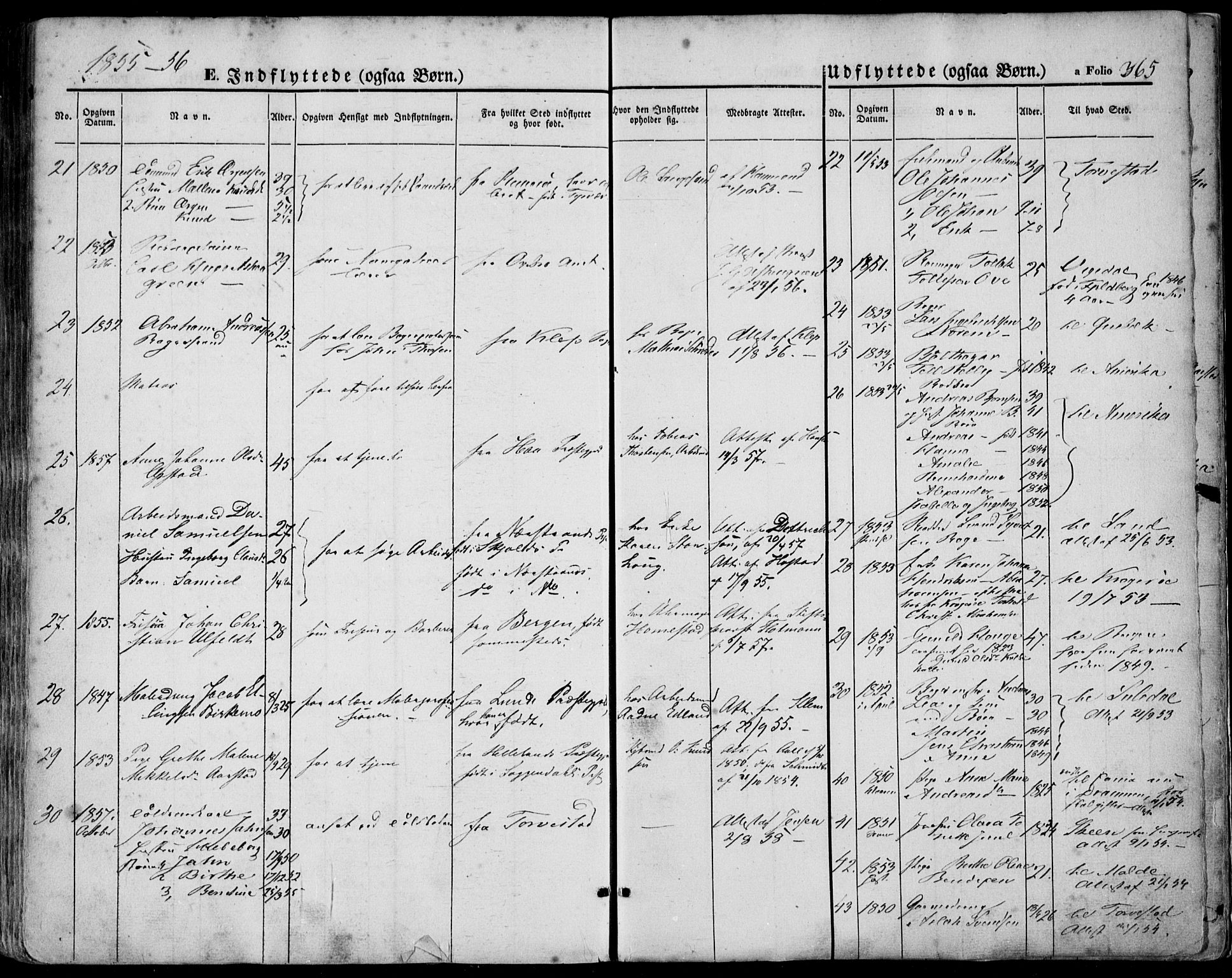 Domkirken sokneprestkontor, SAST/A-101812/001/30/30BA/L0016: Parish register (official) no. A 15, 1844-1854, p. 365