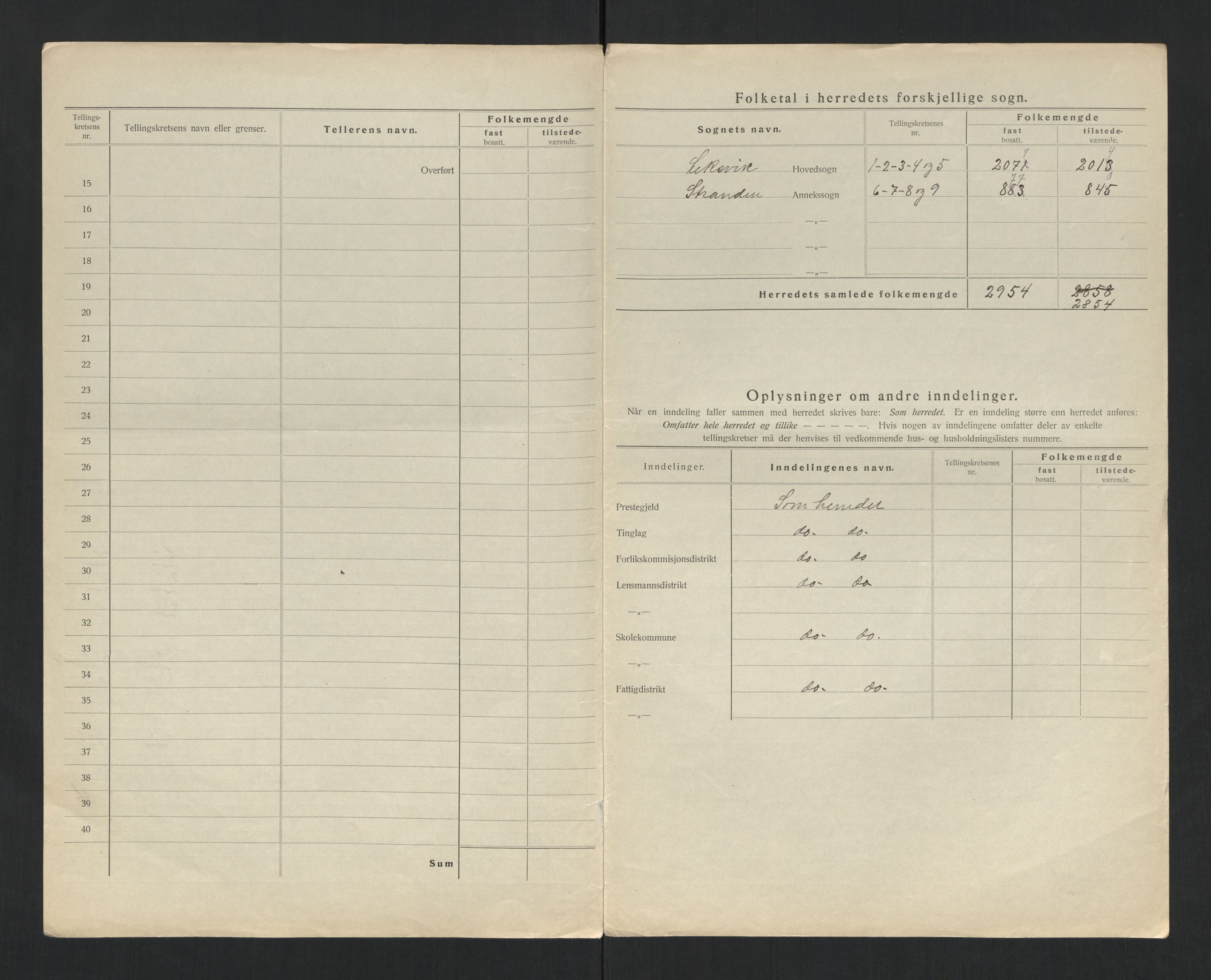 SAT, 1920 census for Leksvik, 1920, p. 7