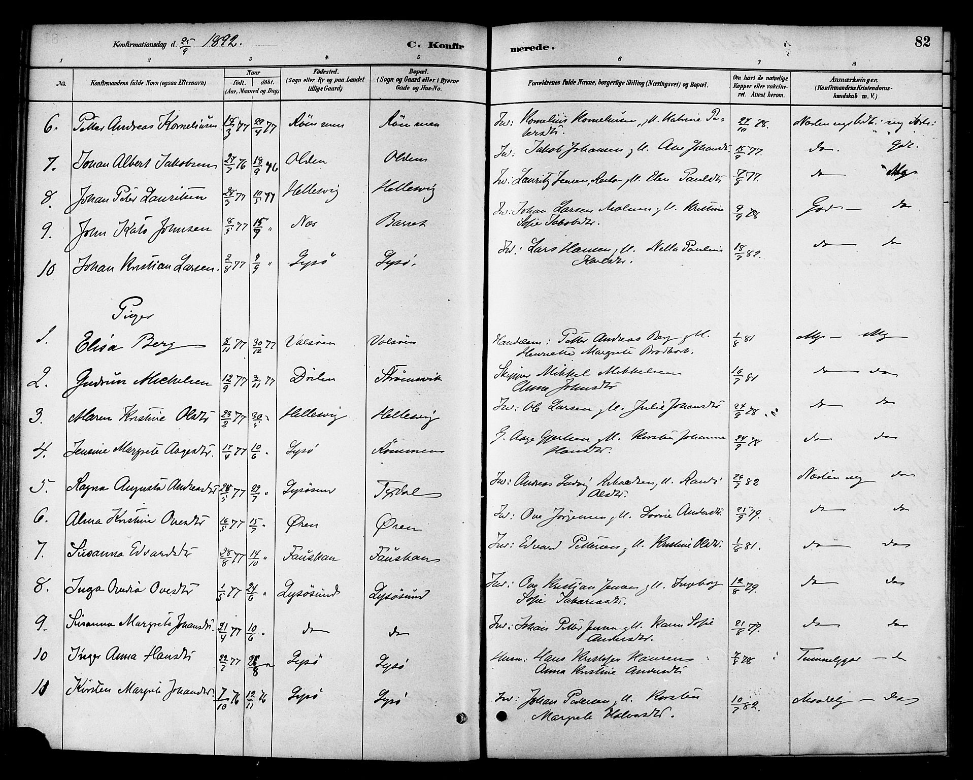 Ministerialprotokoller, klokkerbøker og fødselsregistre - Sør-Trøndelag, SAT/A-1456/654/L0663: Parish register (official) no. 654A01, 1880-1894, p. 82