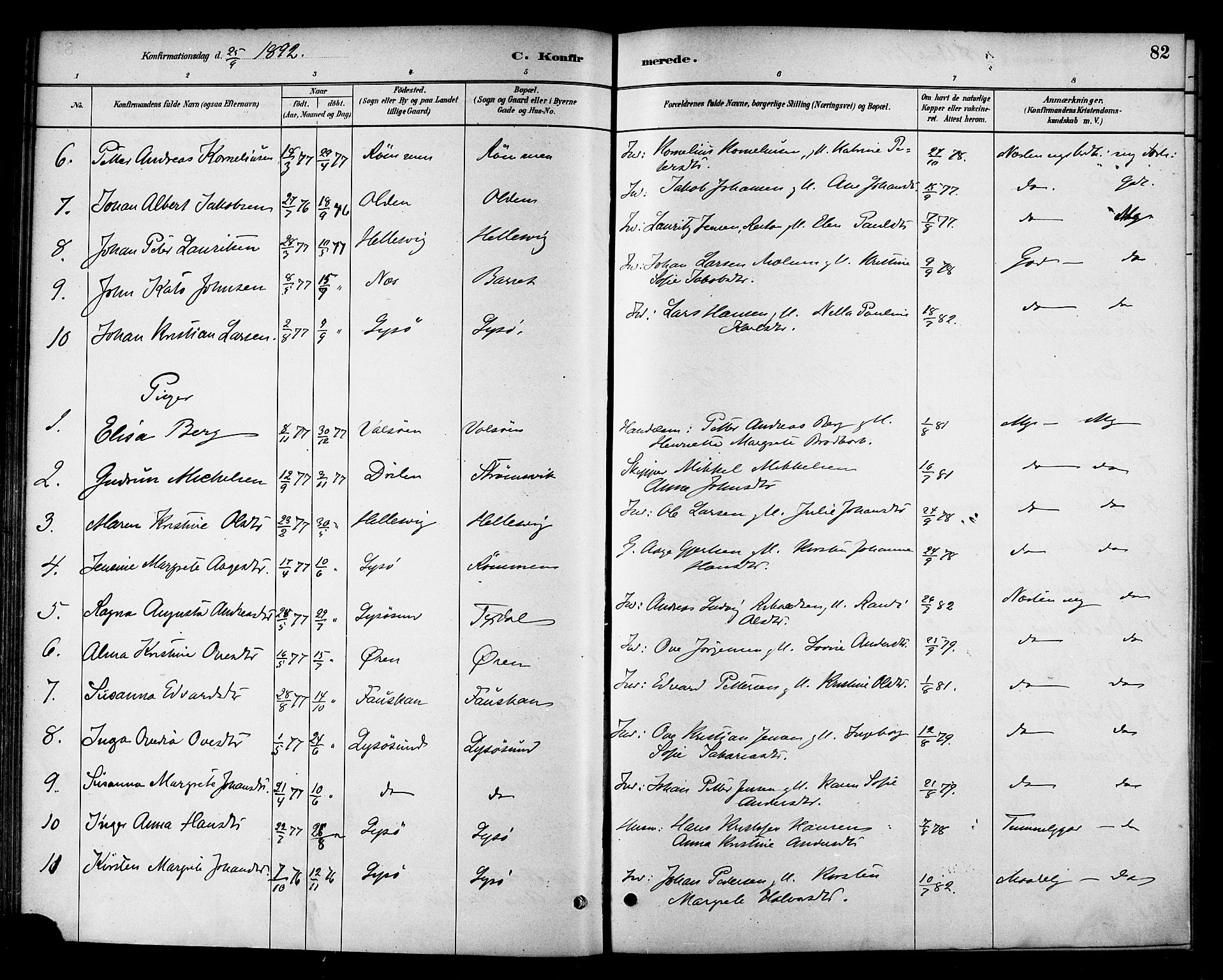 Ministerialprotokoller, klokkerbøker og fødselsregistre - Sør-Trøndelag, AV/SAT-A-1456/654/L0663: Parish register (official) no. 654A01, 1880-1894, p. 82