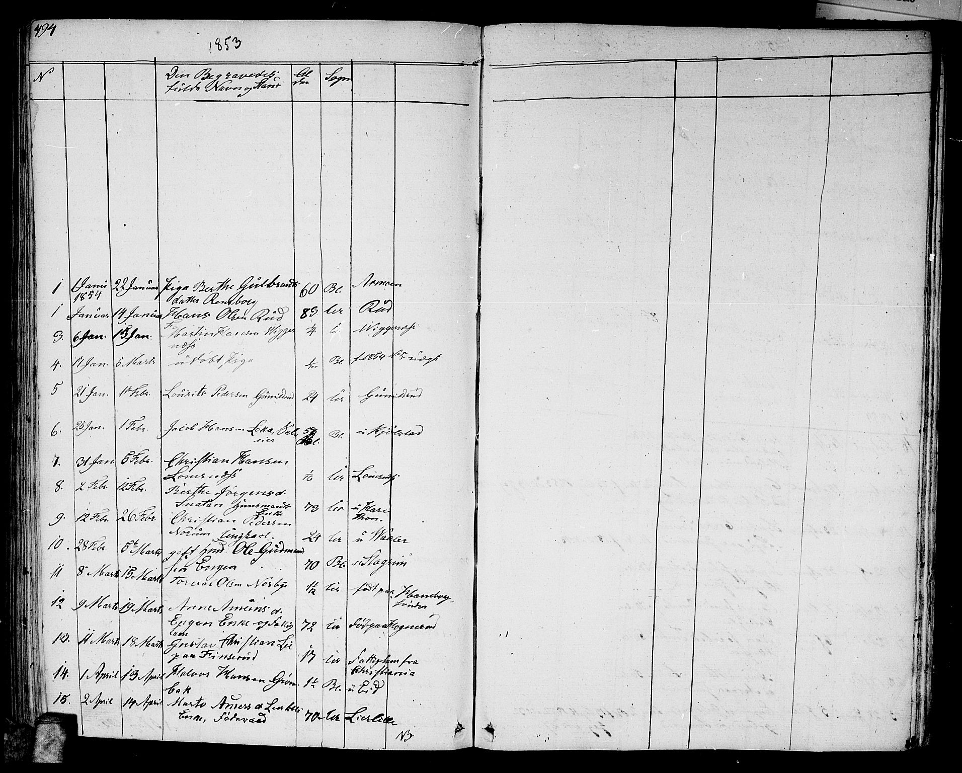 Aurskog prestekontor Kirkebøker, AV/SAO-A-10304a/G/Ga/L0002: Parish register (copy) no. I 2, 1829-1857, p. 494