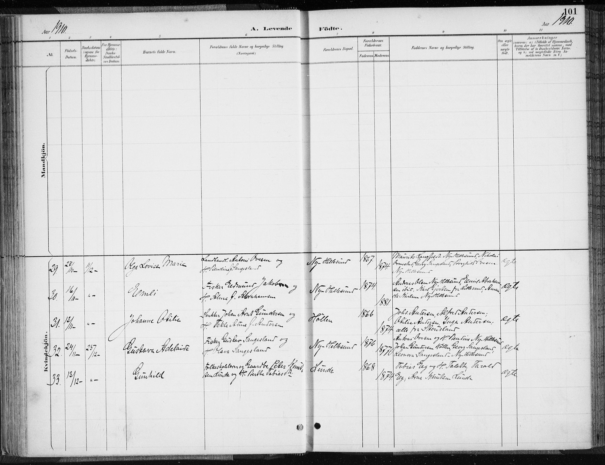 Søgne sokneprestkontor, SAK/1111-0037/F/Fa/Fab/L0013: Parish register (official) no. A 13, 1892-1911, p. 101