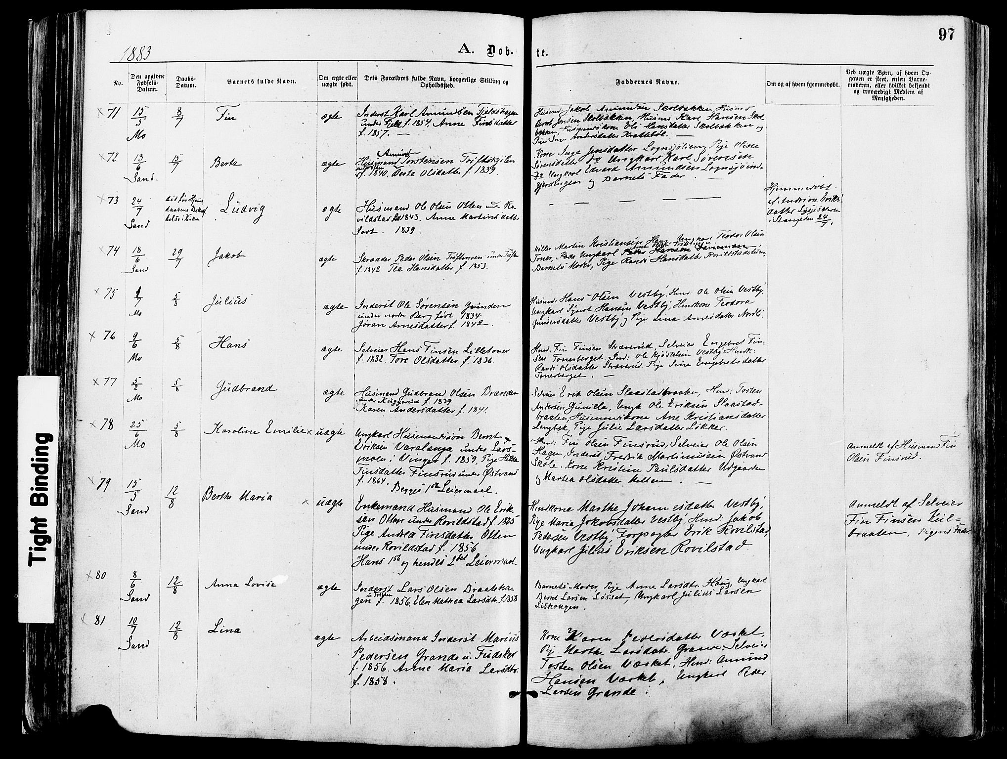 Nord-Odal prestekontor, AV/SAH-PREST-032/H/Ha/Haa/L0005: Parish register (official) no. 5, 1874-1885, p. 97