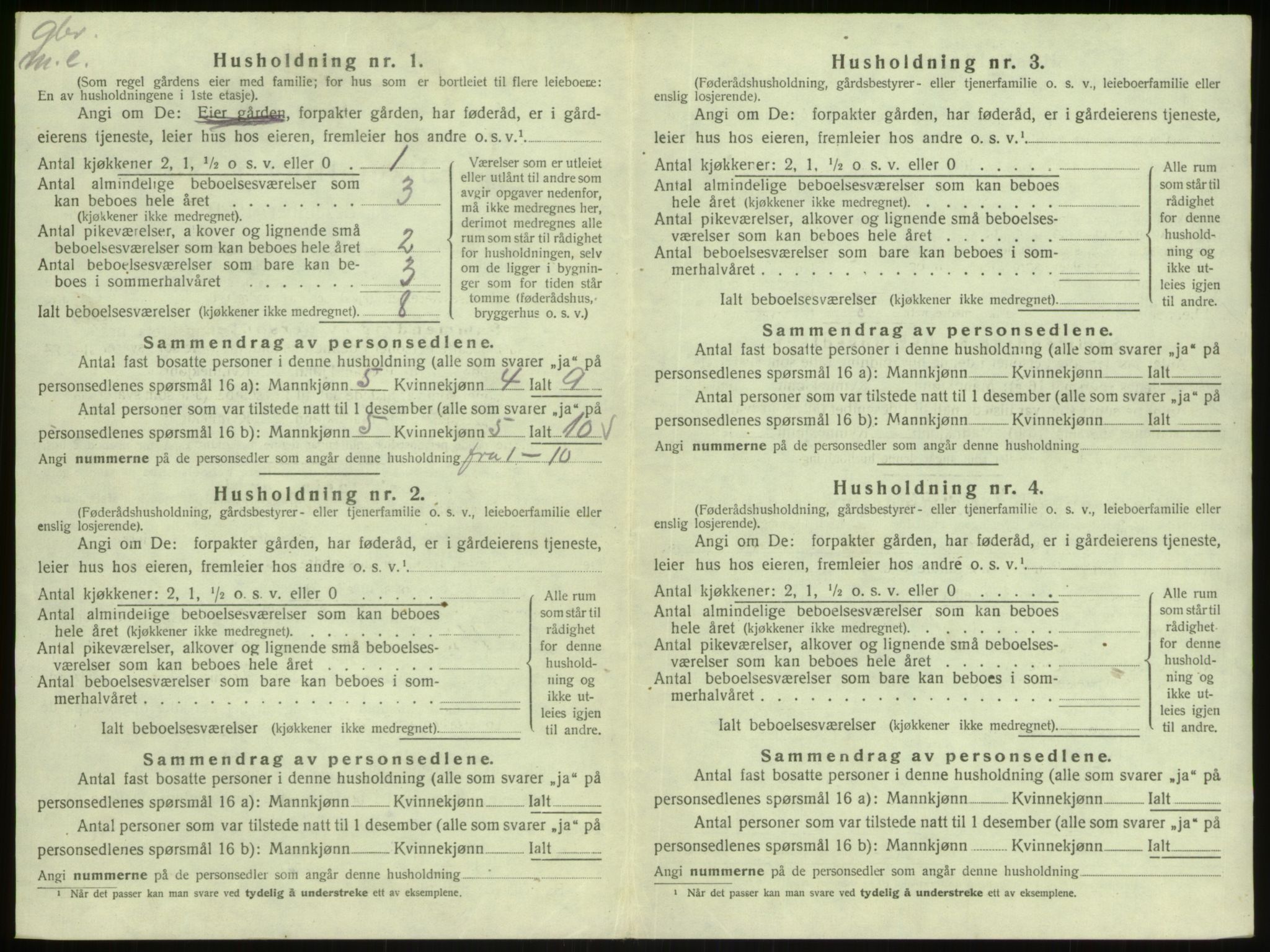 SAB, 1920 census for Masfjorden, 1920, p. 541