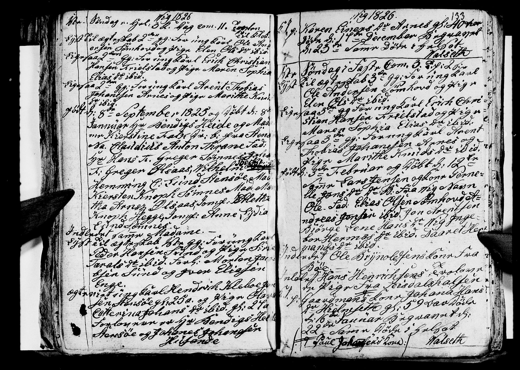 Ministerialprotokoller, klokkerbøker og fødselsregistre - Nordland, AV/SAT-A-1459/812/L0185: Parish register (copy) no. 812C03, 1815-1837, p. 133