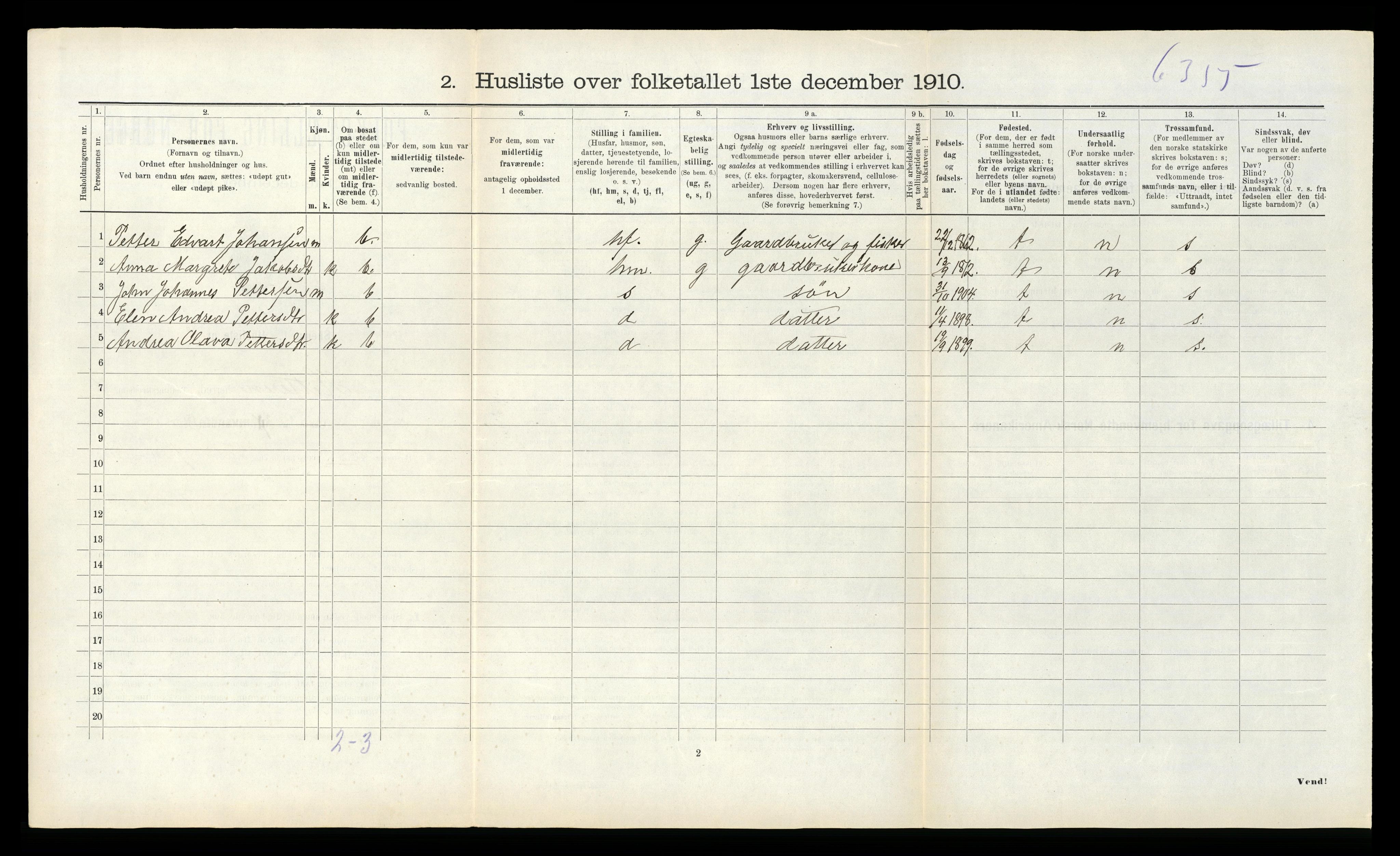 RA, 1910 census for Hitra, 1910, p. 554